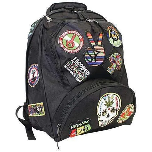 17" Hippie Backpack with 15 Patches