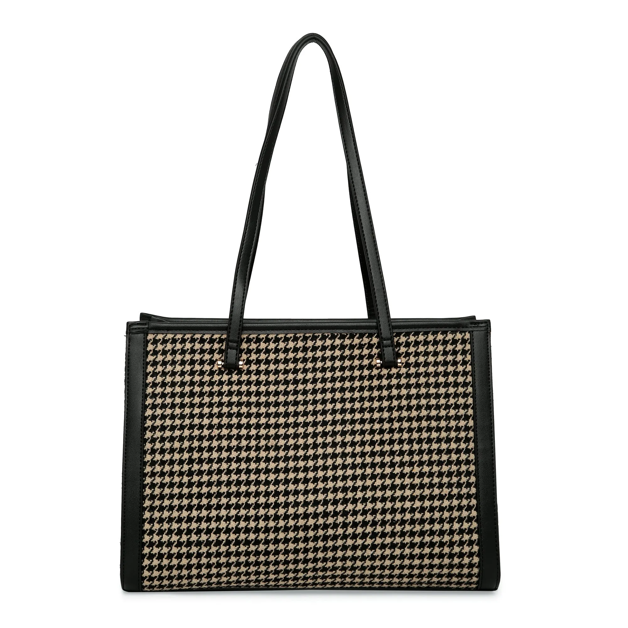 Accessorize London Women's Fabric Black & White Rosie Book Tote Bag