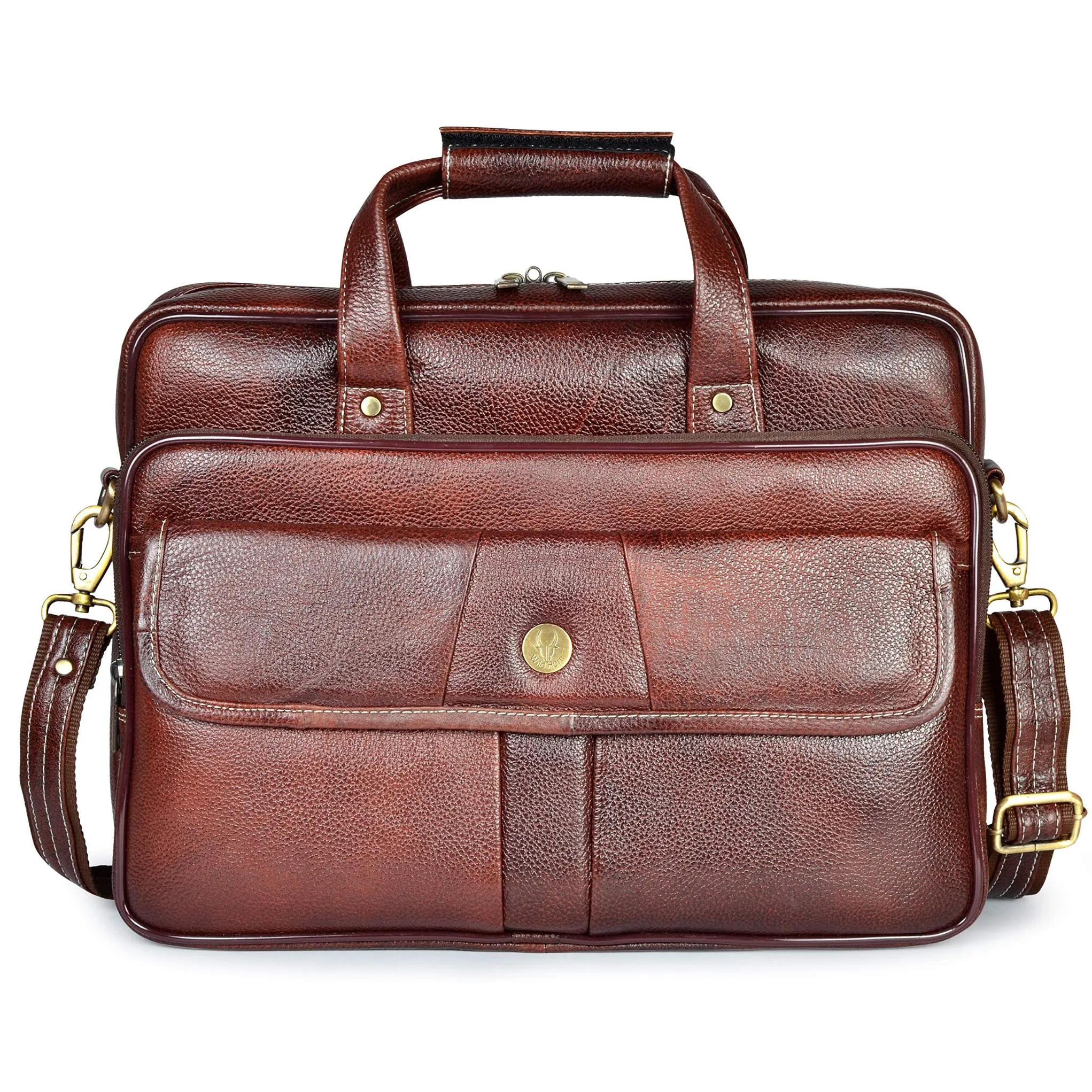 ARKANSAS Leather Laptop Messenger Bag for Men