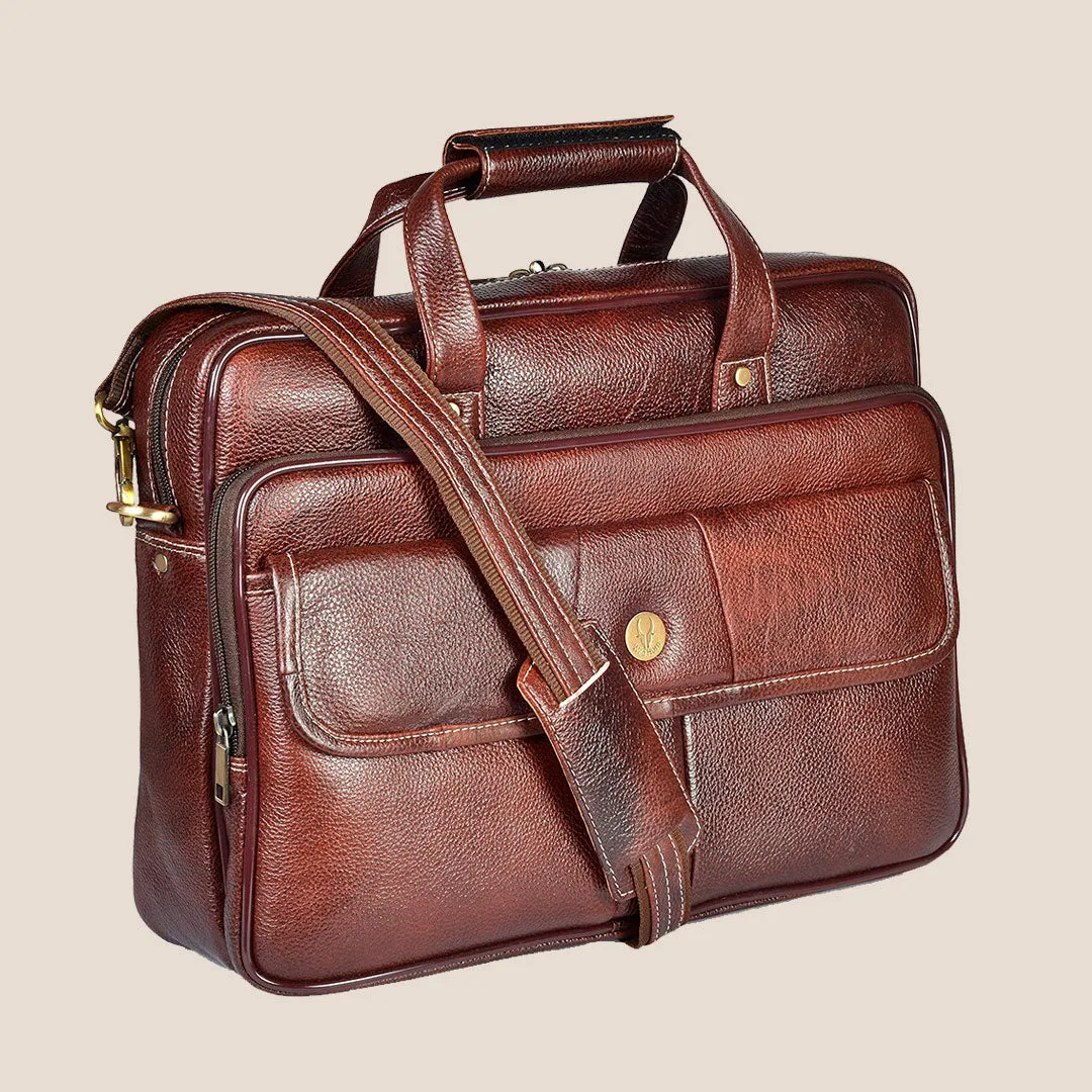 ARKANSAS Leather Laptop Messenger Bag for Men