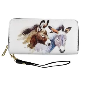 AWST Int'l Pair of Donkeys Clutch Wallet