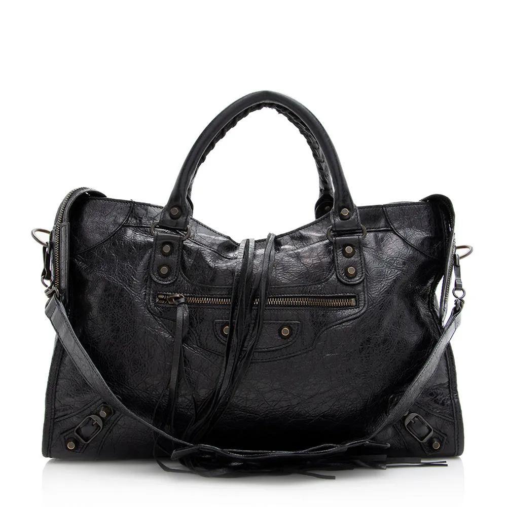 Balenciaga Agneau Classic City Satchel (SHF-20547)