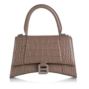 Balenciaga Hourglass Embossed Leather Satchel (SHG-36403)