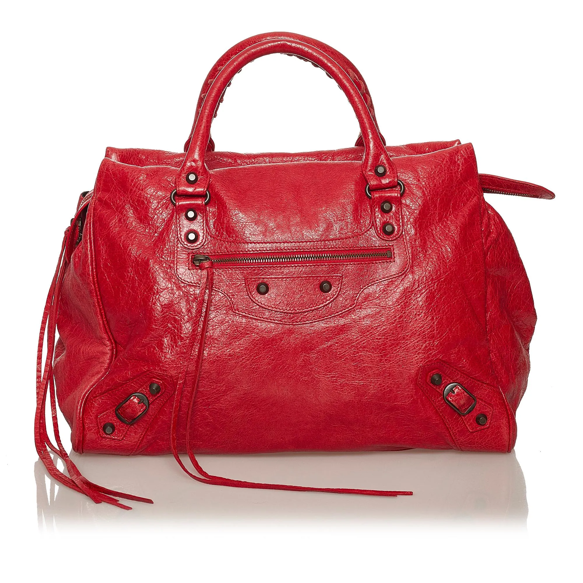 Balenciaga Large Sunday Lambskin Leather Tote (SHG-28390)