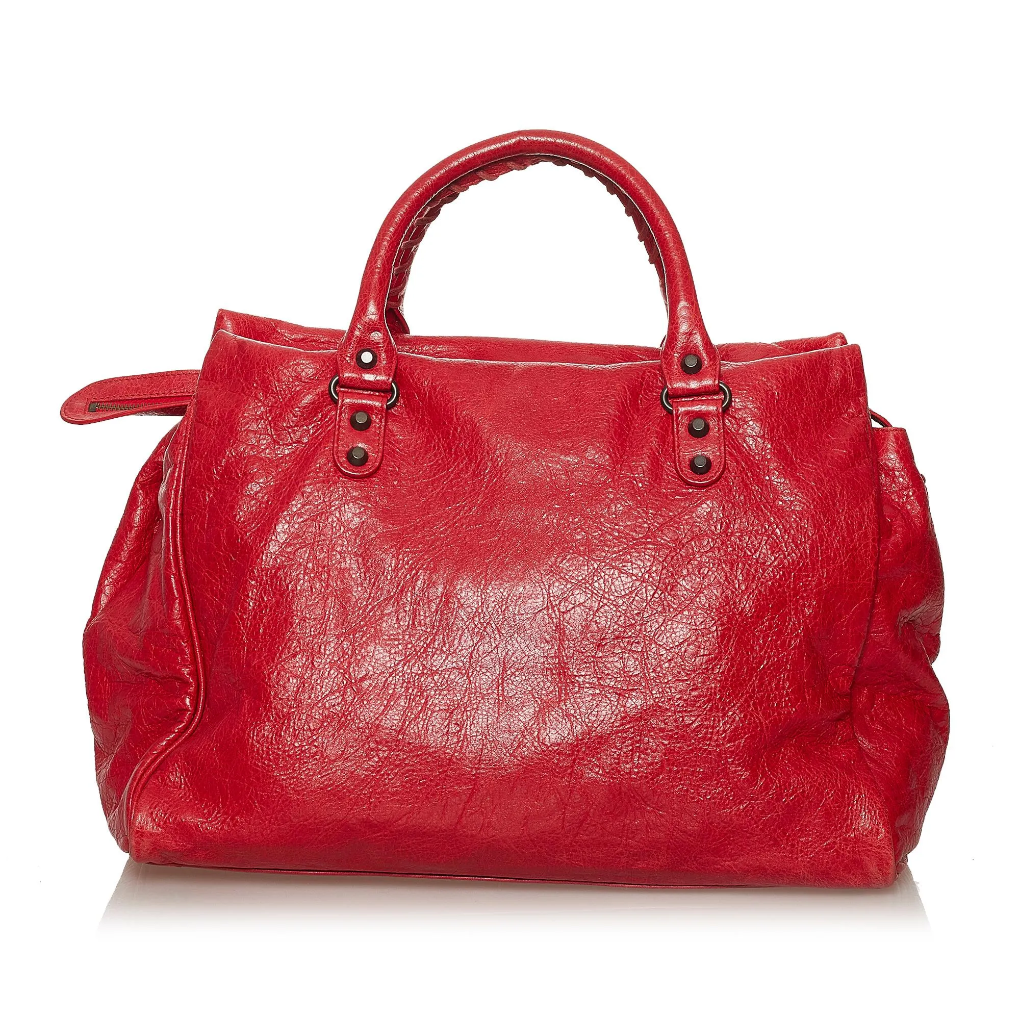 Balenciaga Large Sunday Lambskin Leather Tote (SHG-28390)