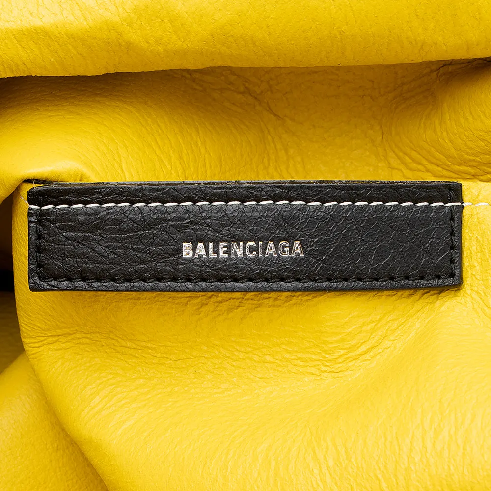 Balenciaga Leather Striped Supermarket Shopper Tote (SHF-18778)