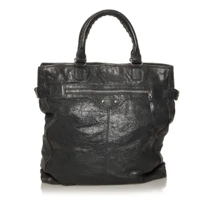 Balenciaga Motocross Hexagon Lambskin Leather Tote Bag (SHG-28781)