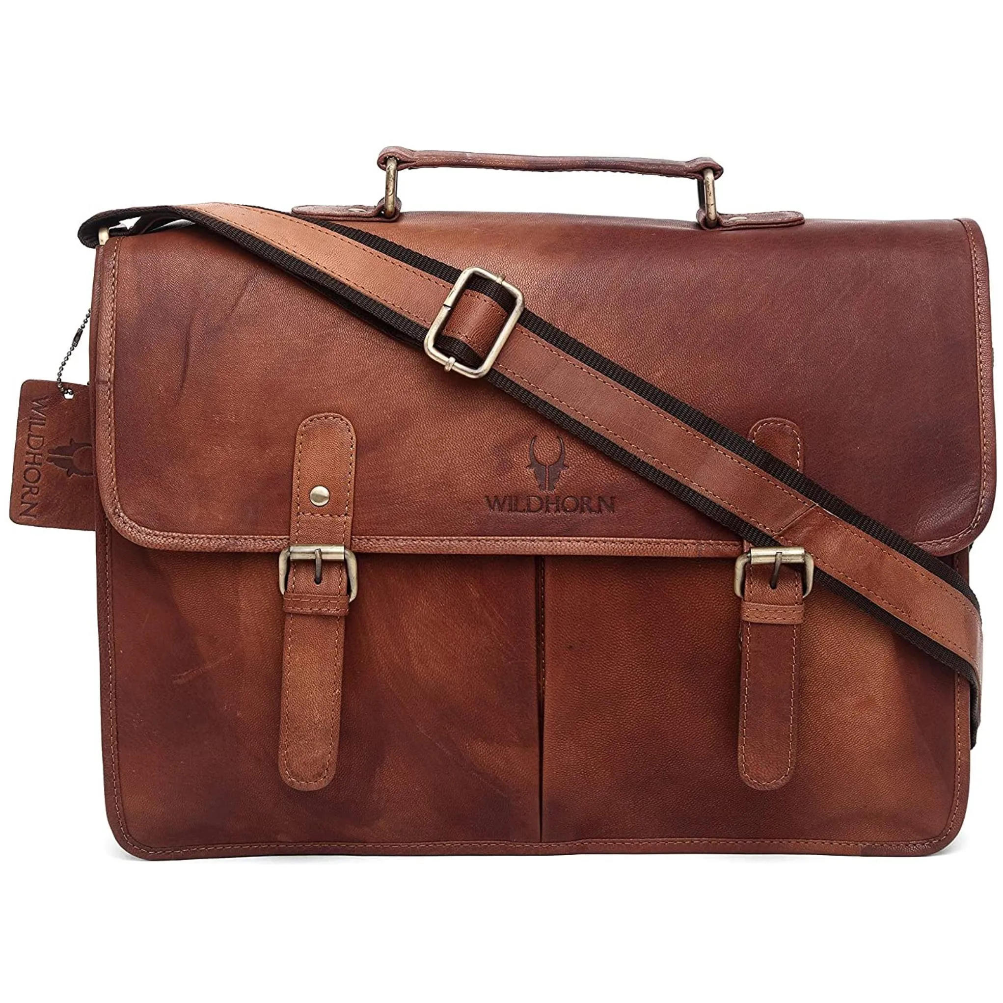 BARNSLEY Leather Laptop Messenger Bag for Men