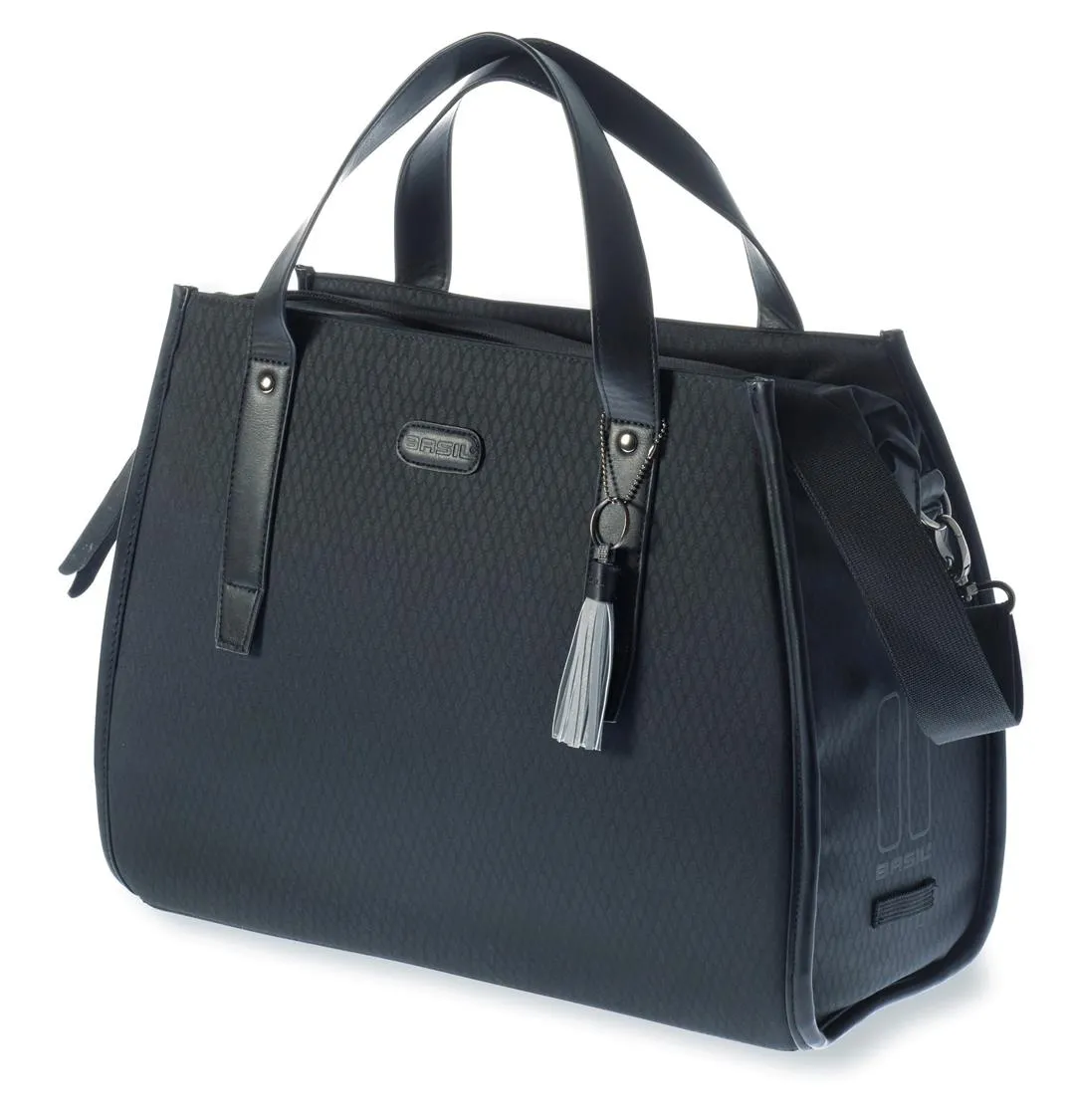 Basil Noir Business Shoulder Bike Bag Midnight Black