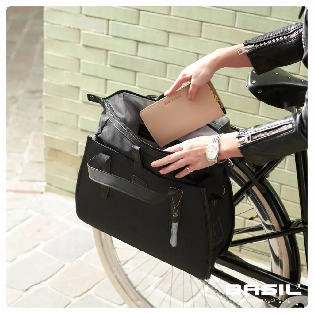 Basil Noir Business Shoulder Bike Bag Midnight Black