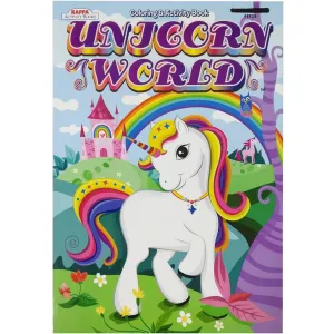 Bazic Kappa Unicorn World Coloring and Activity Book Pony