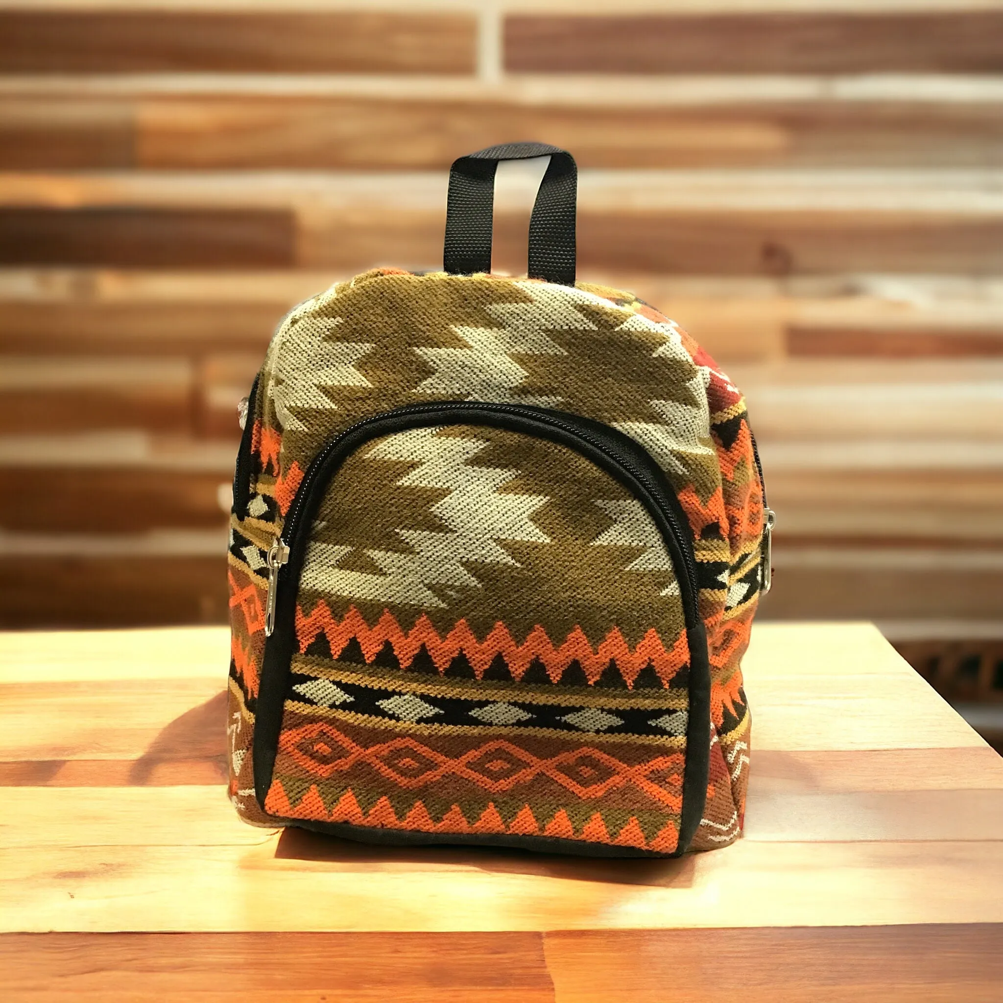 Beige Native style Mini Backpack