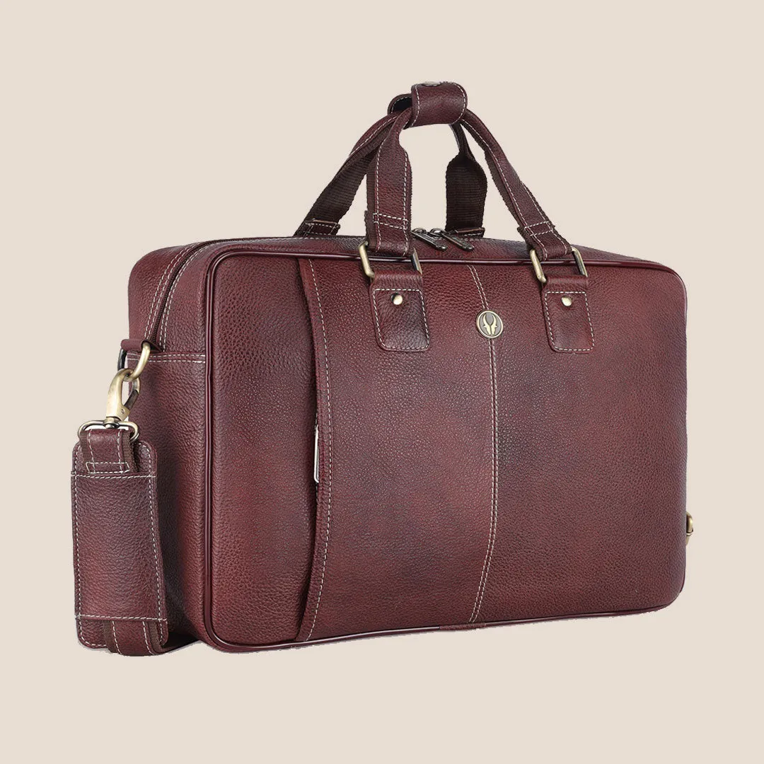 BELGRAVIA Leather Laptop Messenger Bag for Men