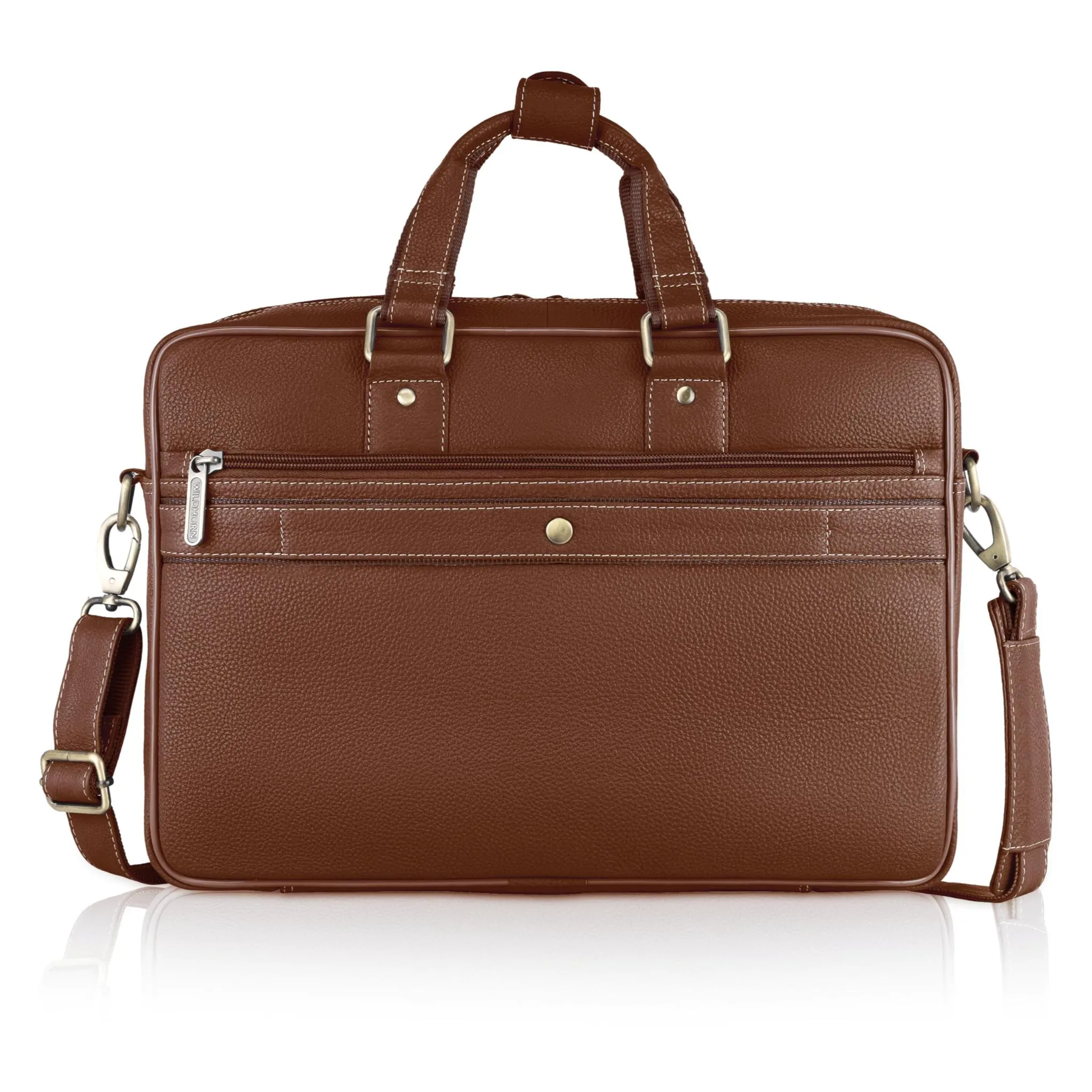 BELGRAVIA Leather Laptop Messenger Bag for Men