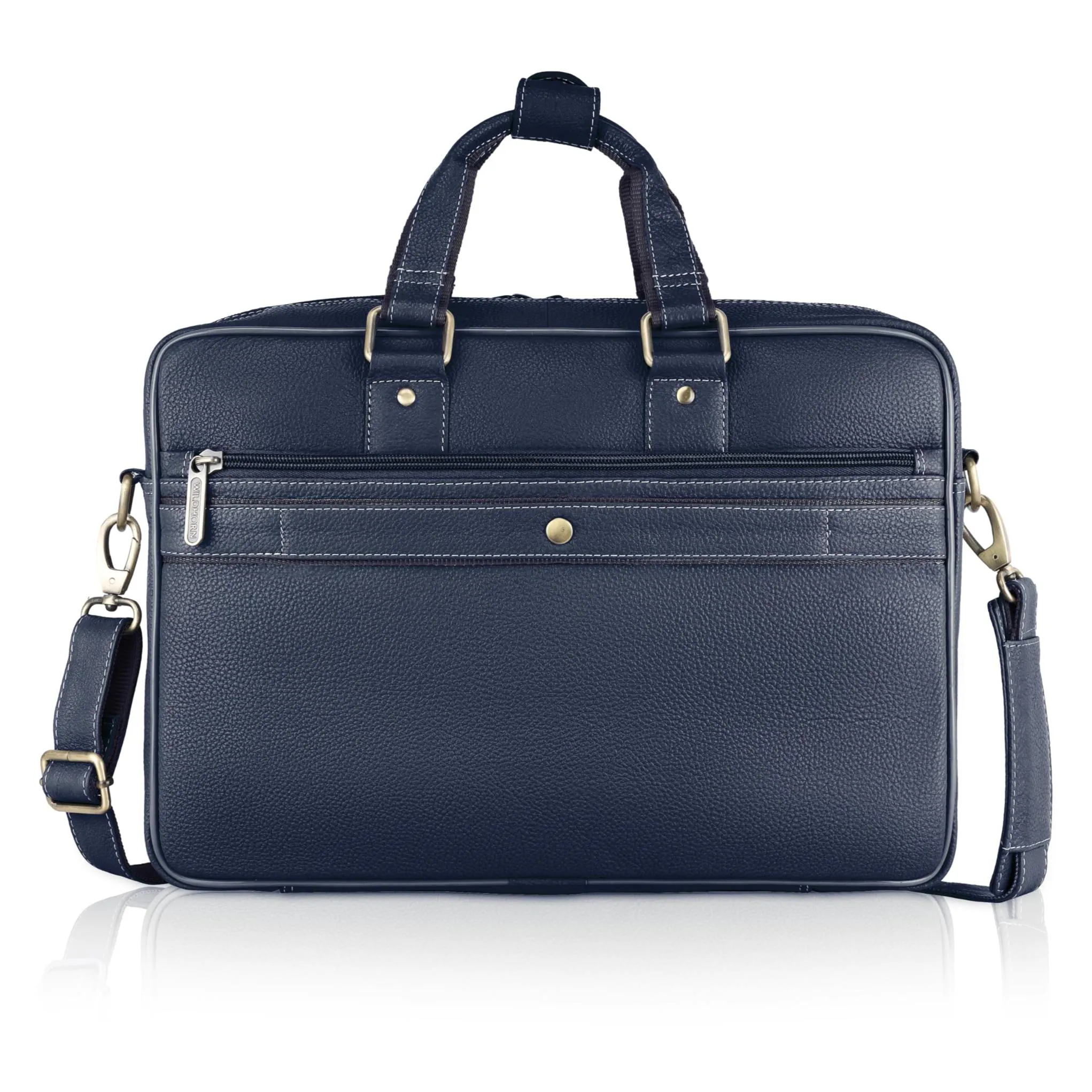 BELGRAVIA Leather Laptop Messenger Bag for Men