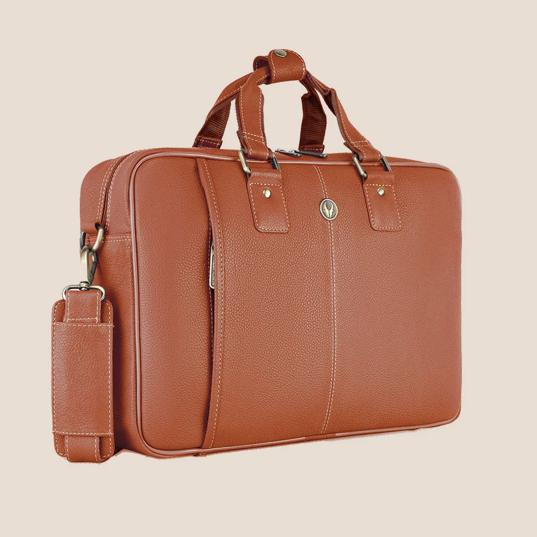 BELGRAVIA Leather Laptop Messenger Bag for Men