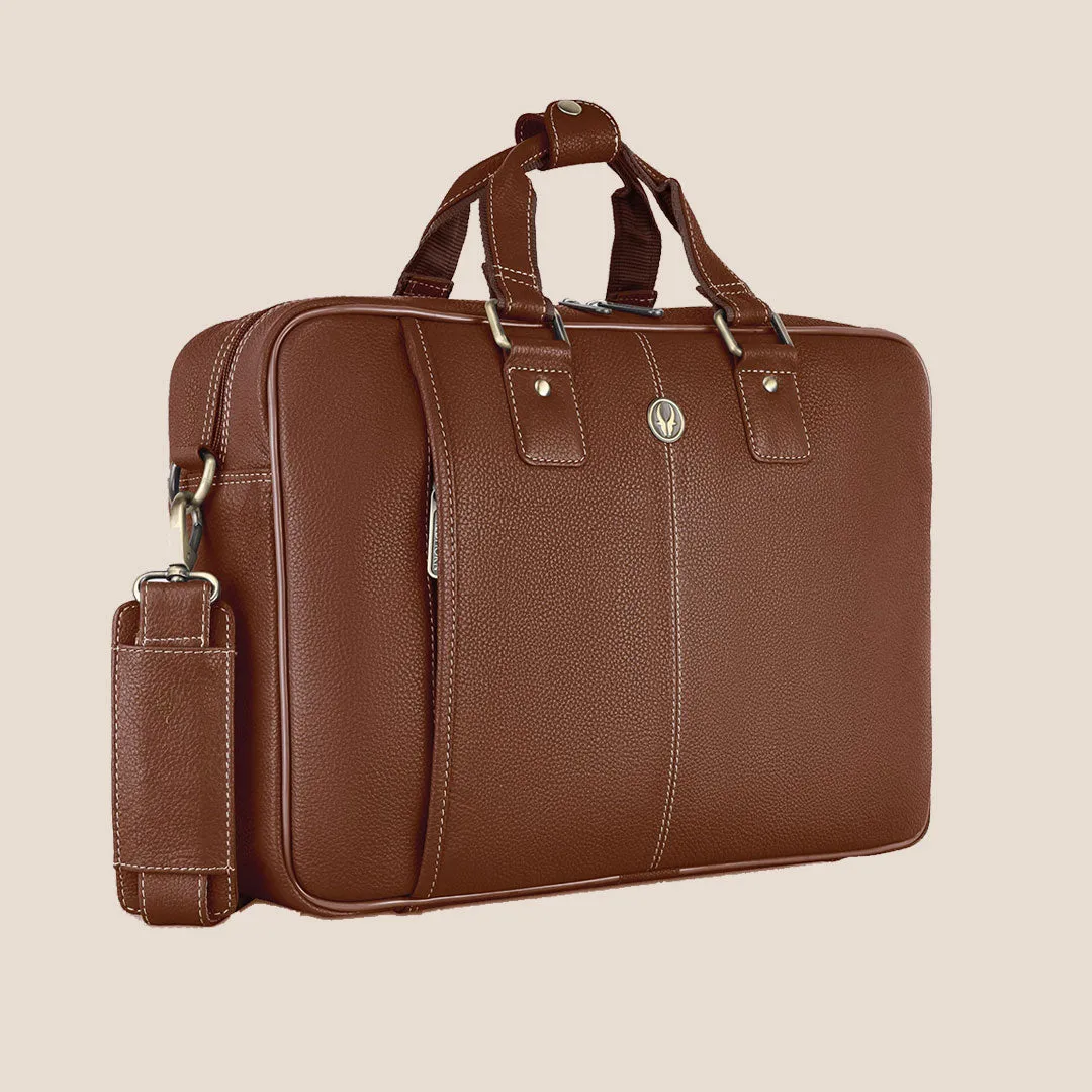 BELGRAVIA Leather Laptop Messenger Bag for Men