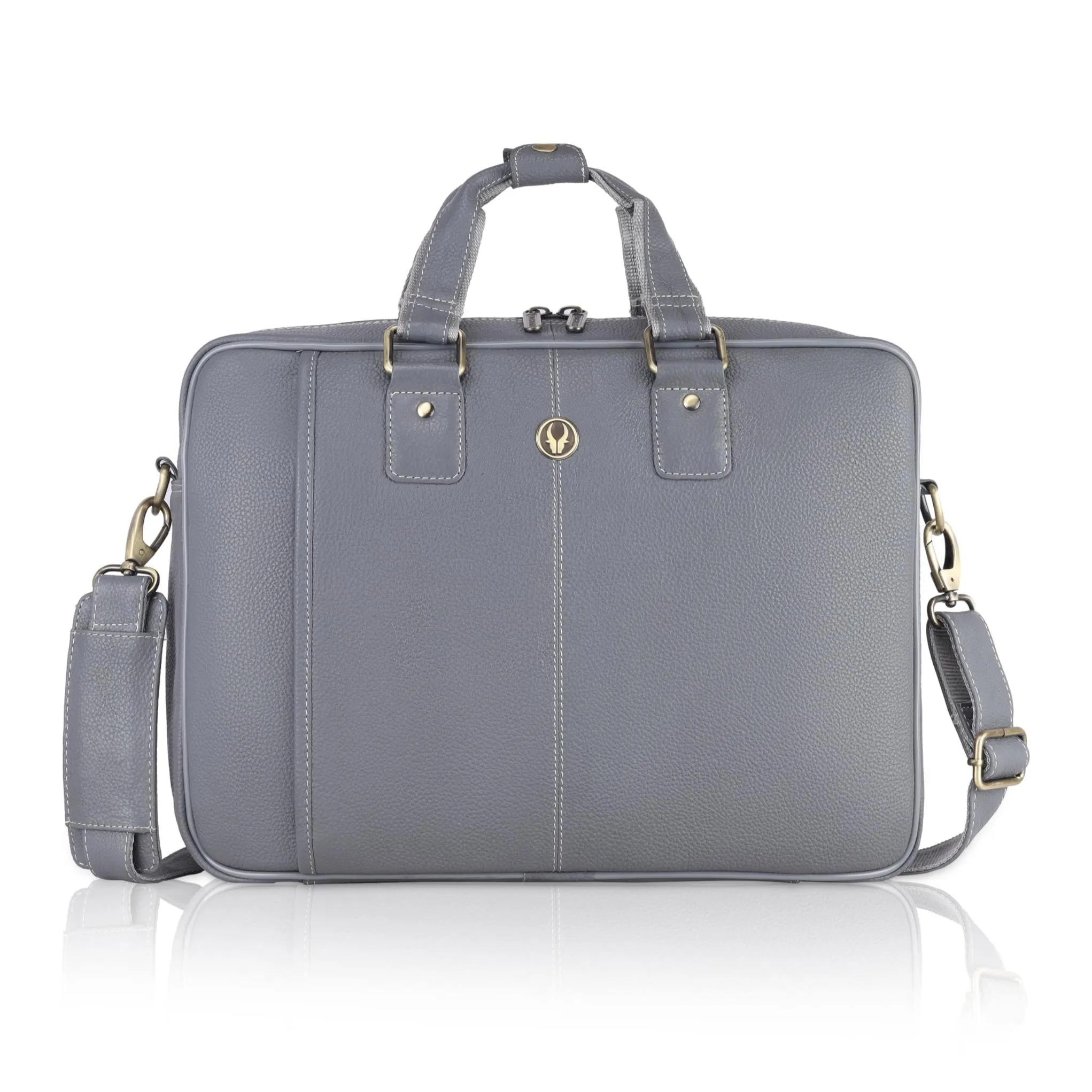 BELGRAVIA Leather Laptop Messenger Bag for Men