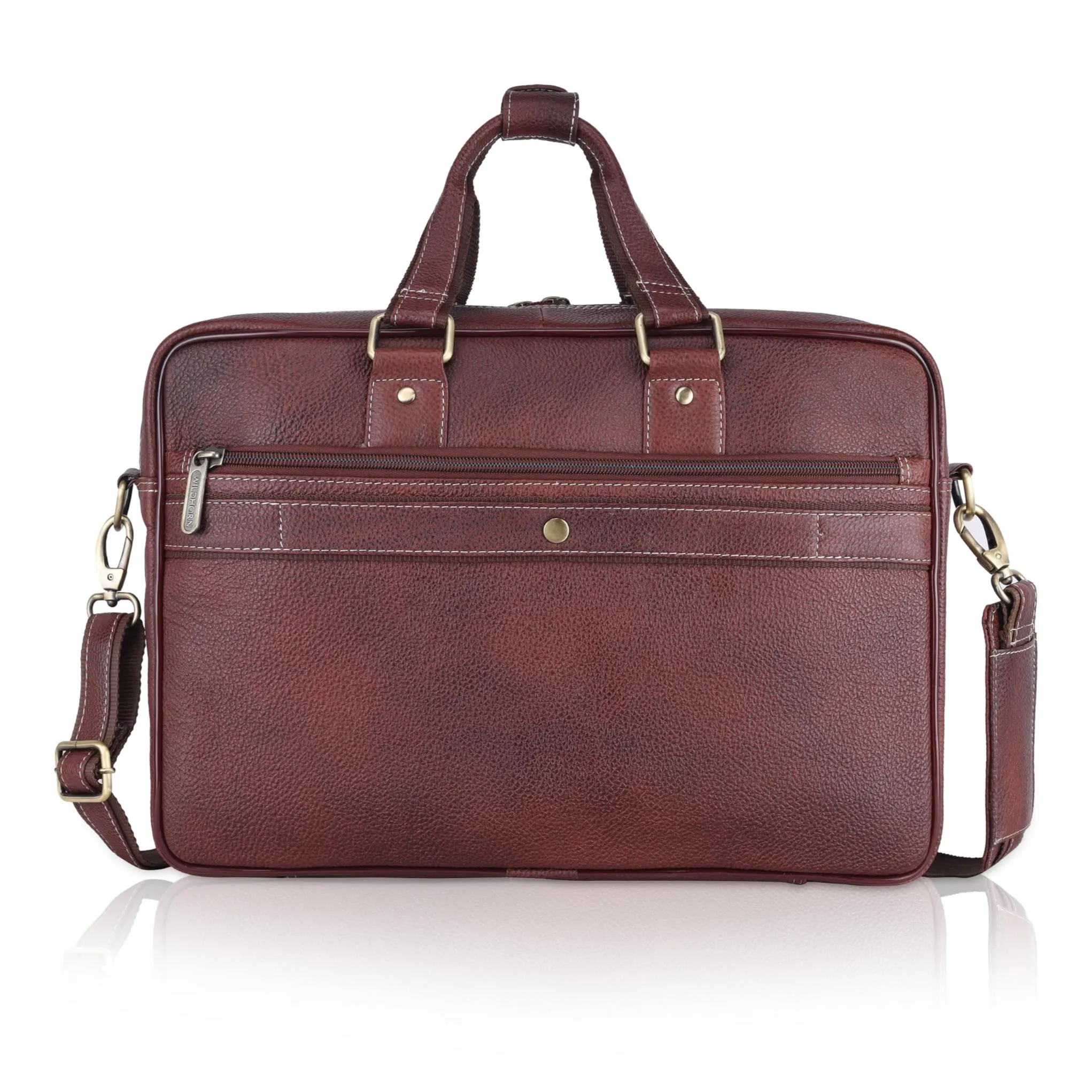 BELGRAVIA Leather Laptop Messenger Bag for Men