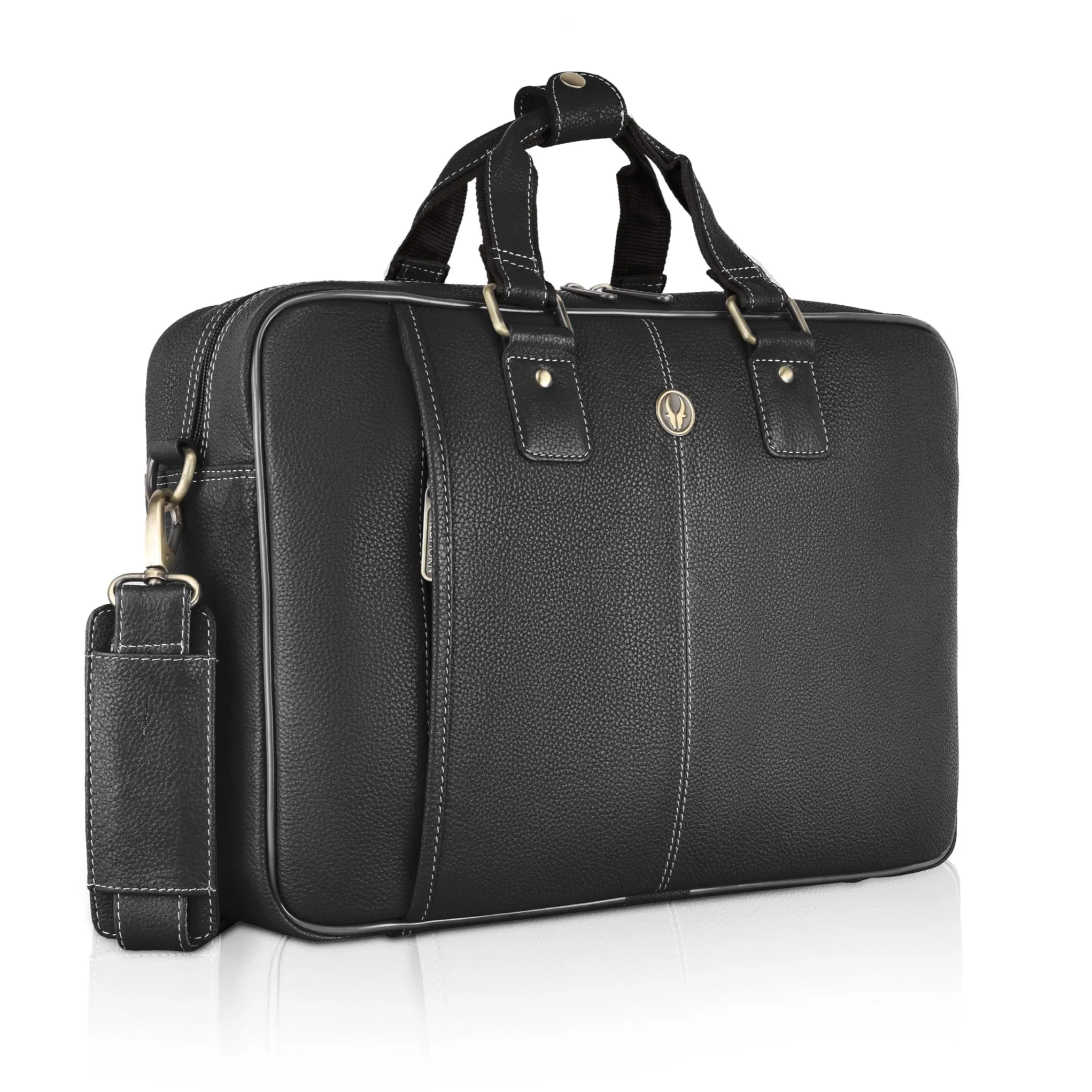 BELGRAVIA Leather Laptop Messenger Bag for Men