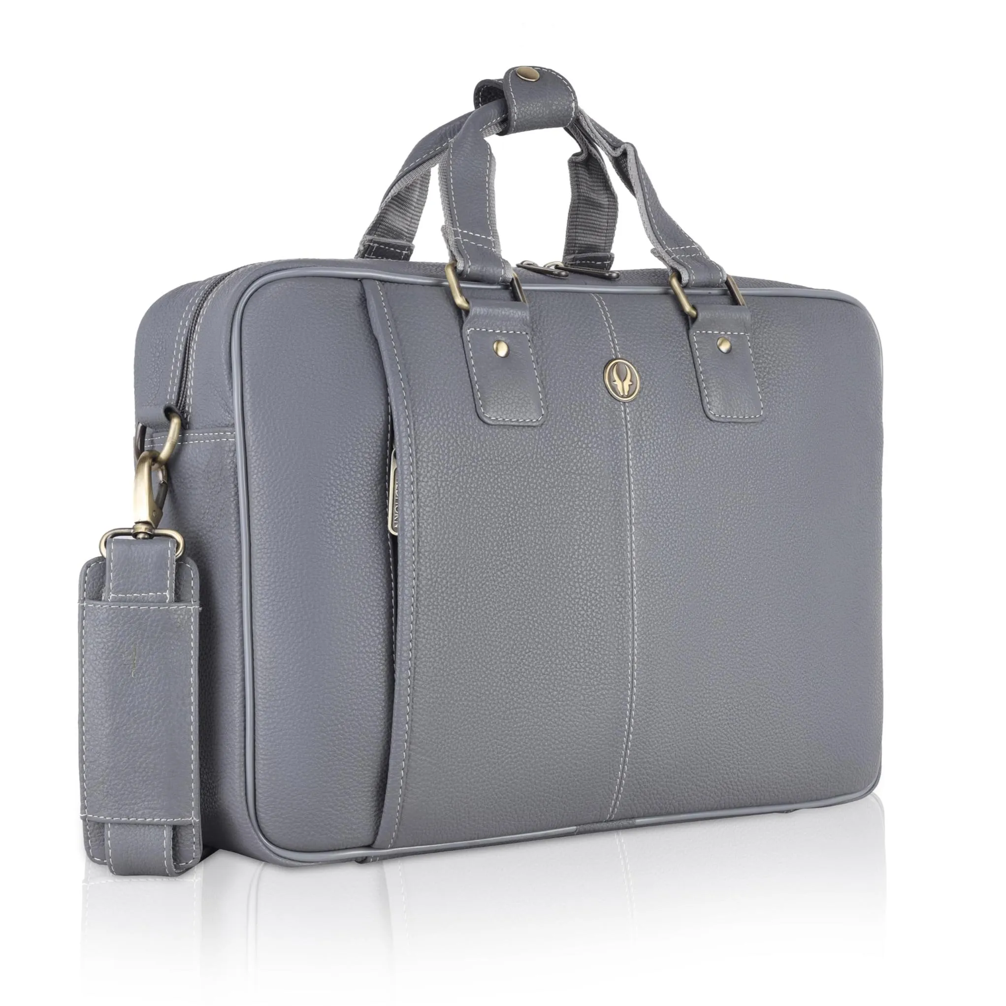 BELGRAVIA Leather Laptop Messenger Bag for Men