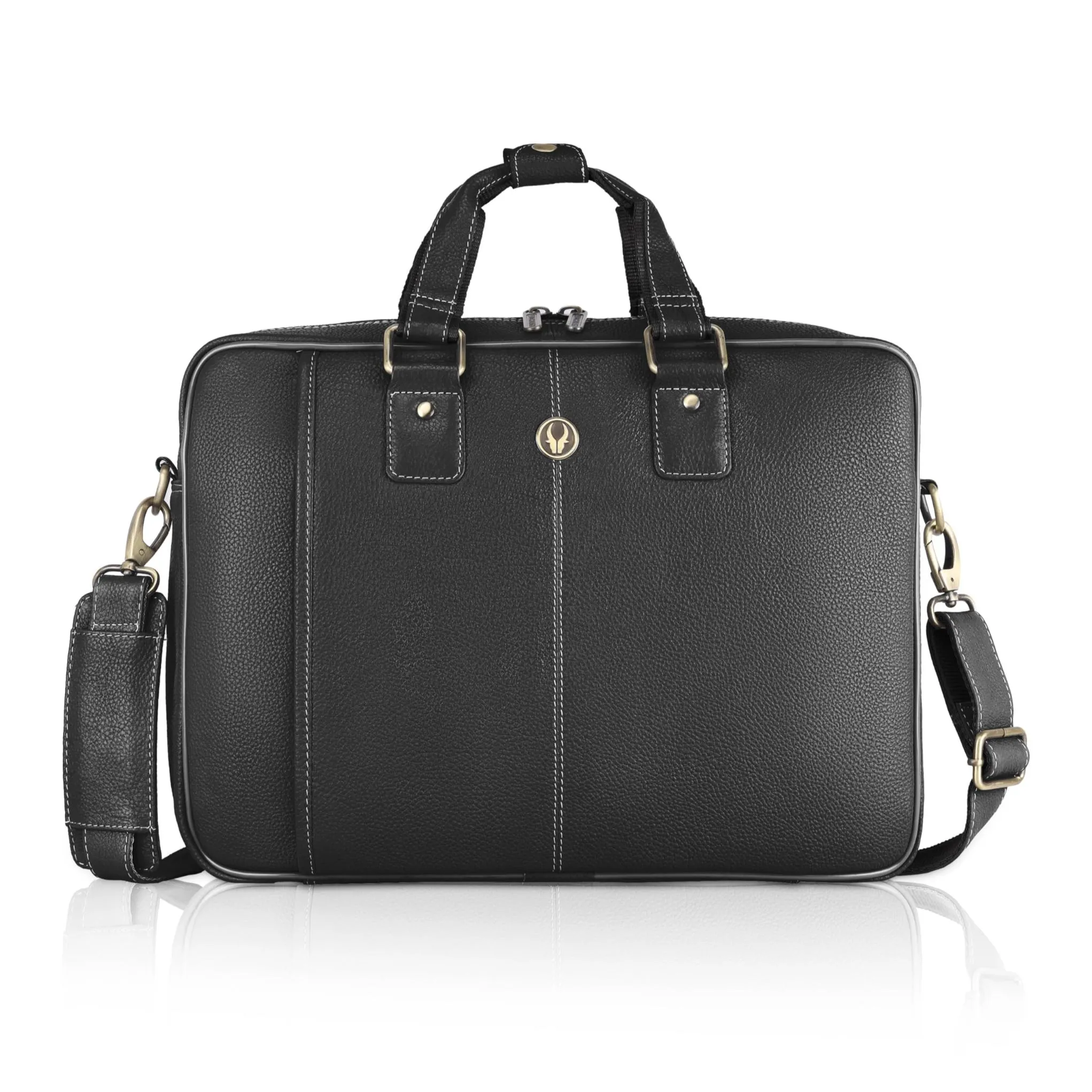 BELGRAVIA Leather Laptop Messenger Bag for Men