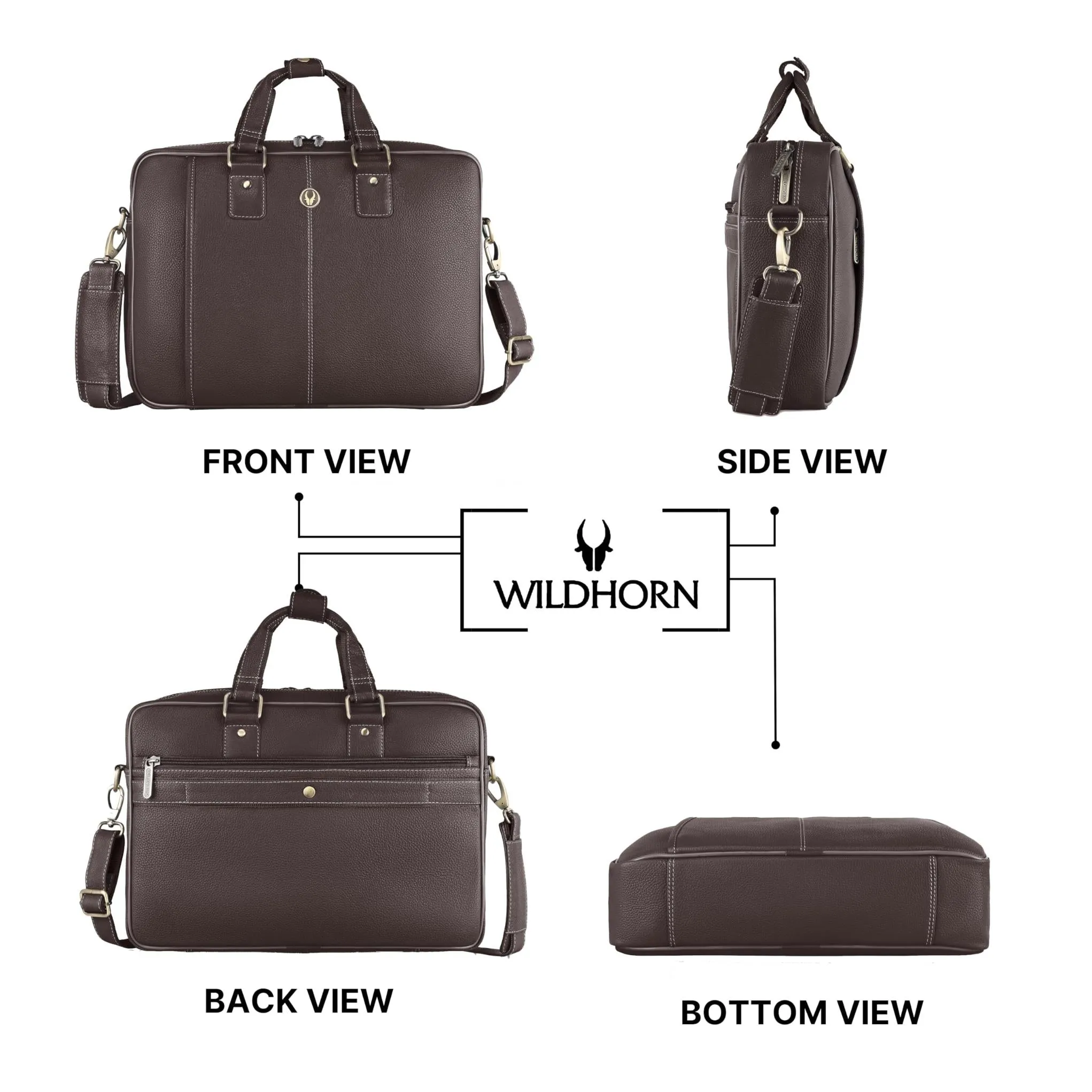 BELGRAVIA Leather Laptop Messenger Bag for Men