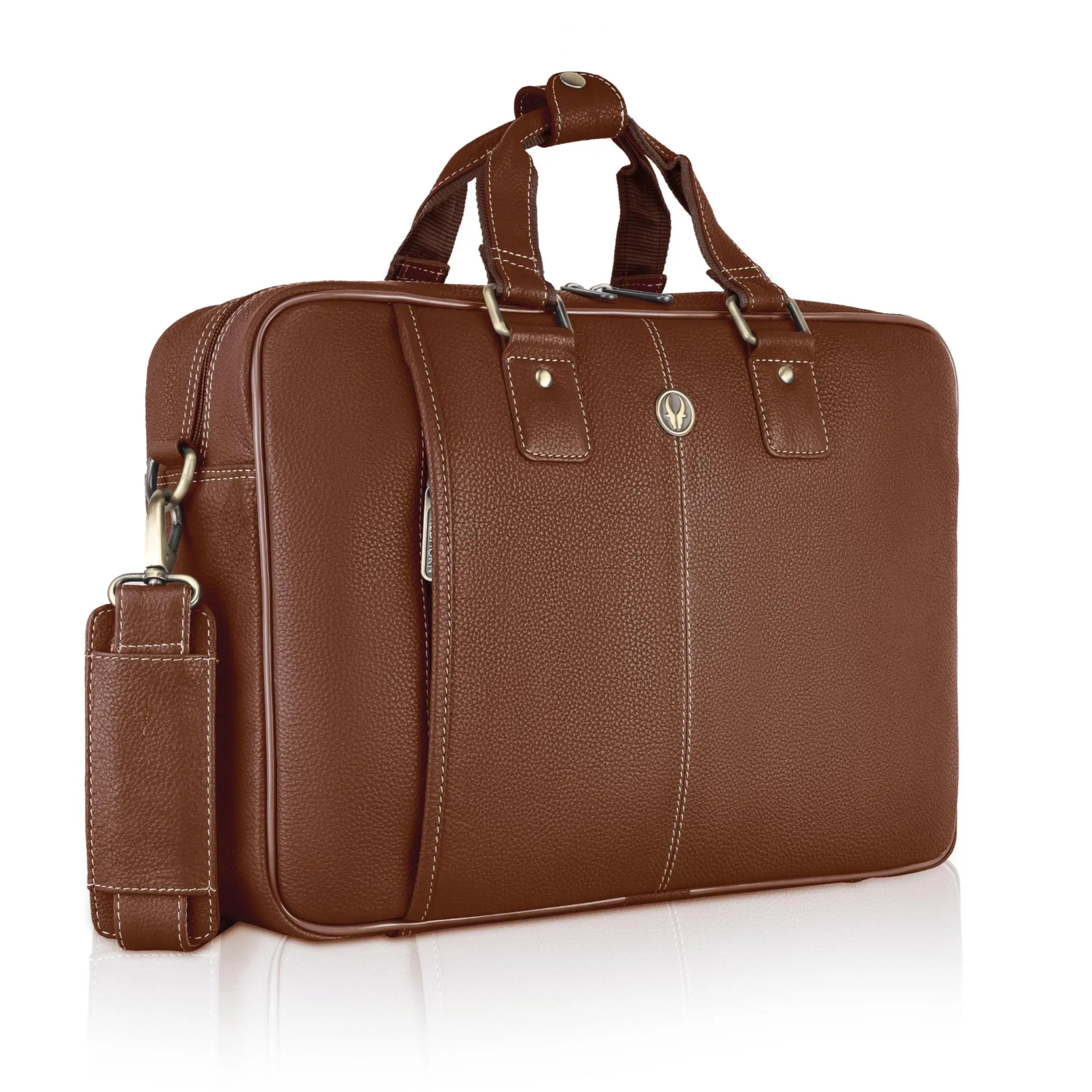 BELGRAVIA Leather Laptop Messenger Bag for Men