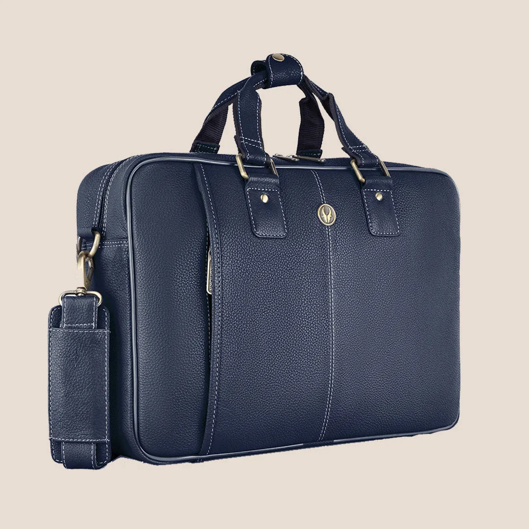 BELGRAVIA Leather Laptop Messenger Bag for Men