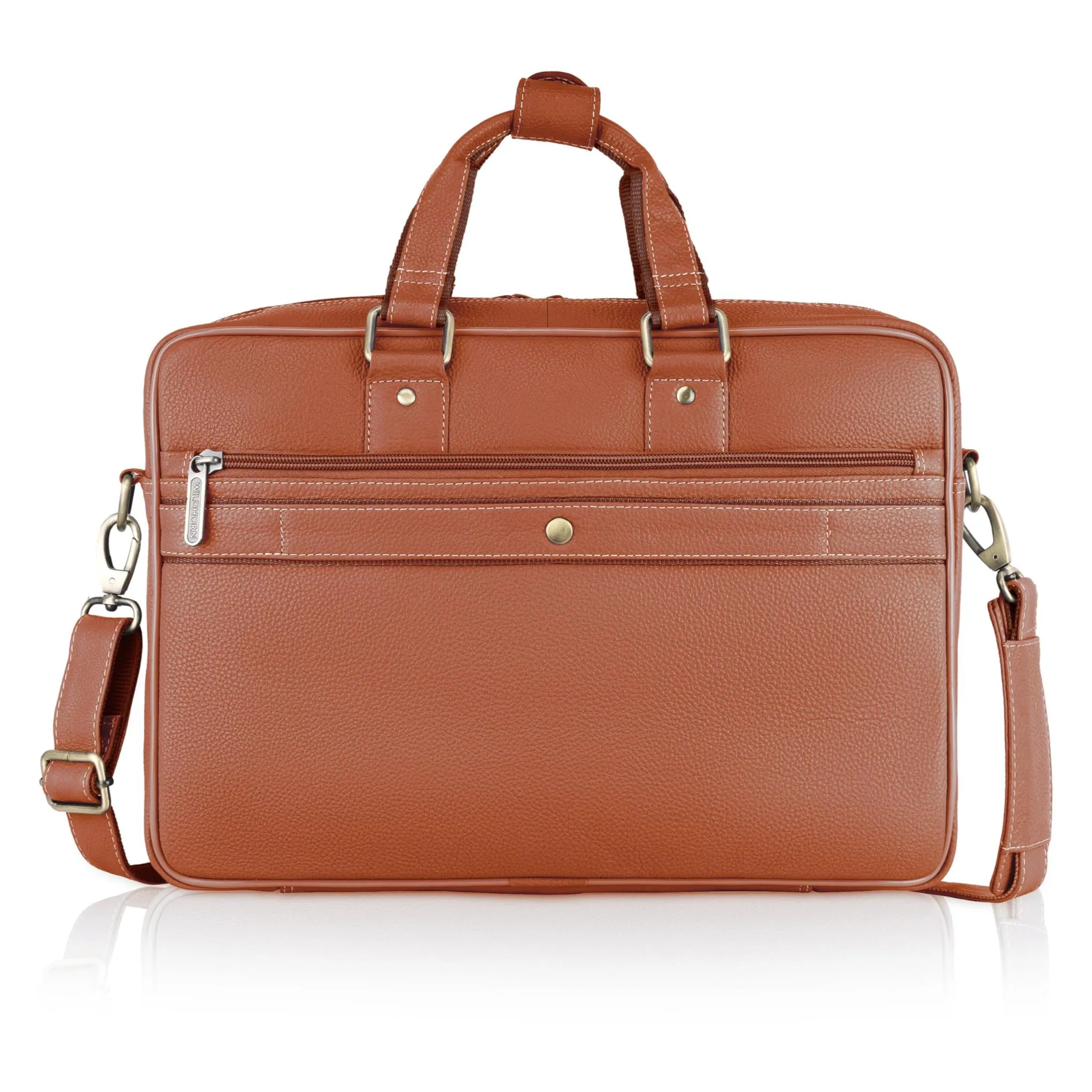 BELGRAVIA Leather Laptop Messenger Bag for Men