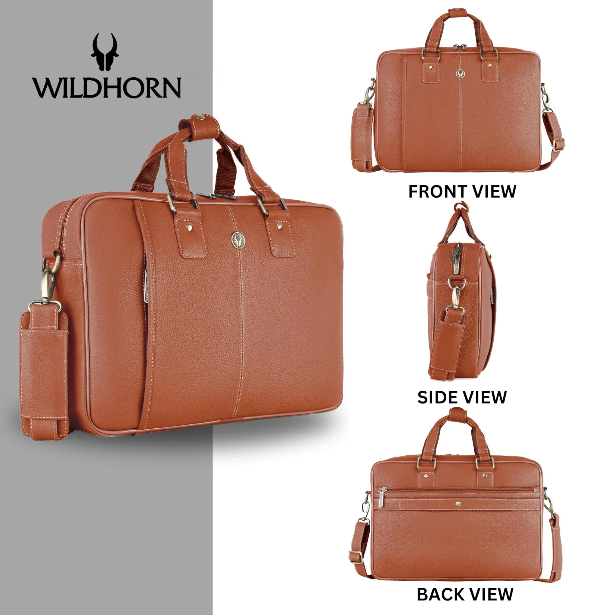 BELGRAVIA Leather Laptop Messenger Bag for Men