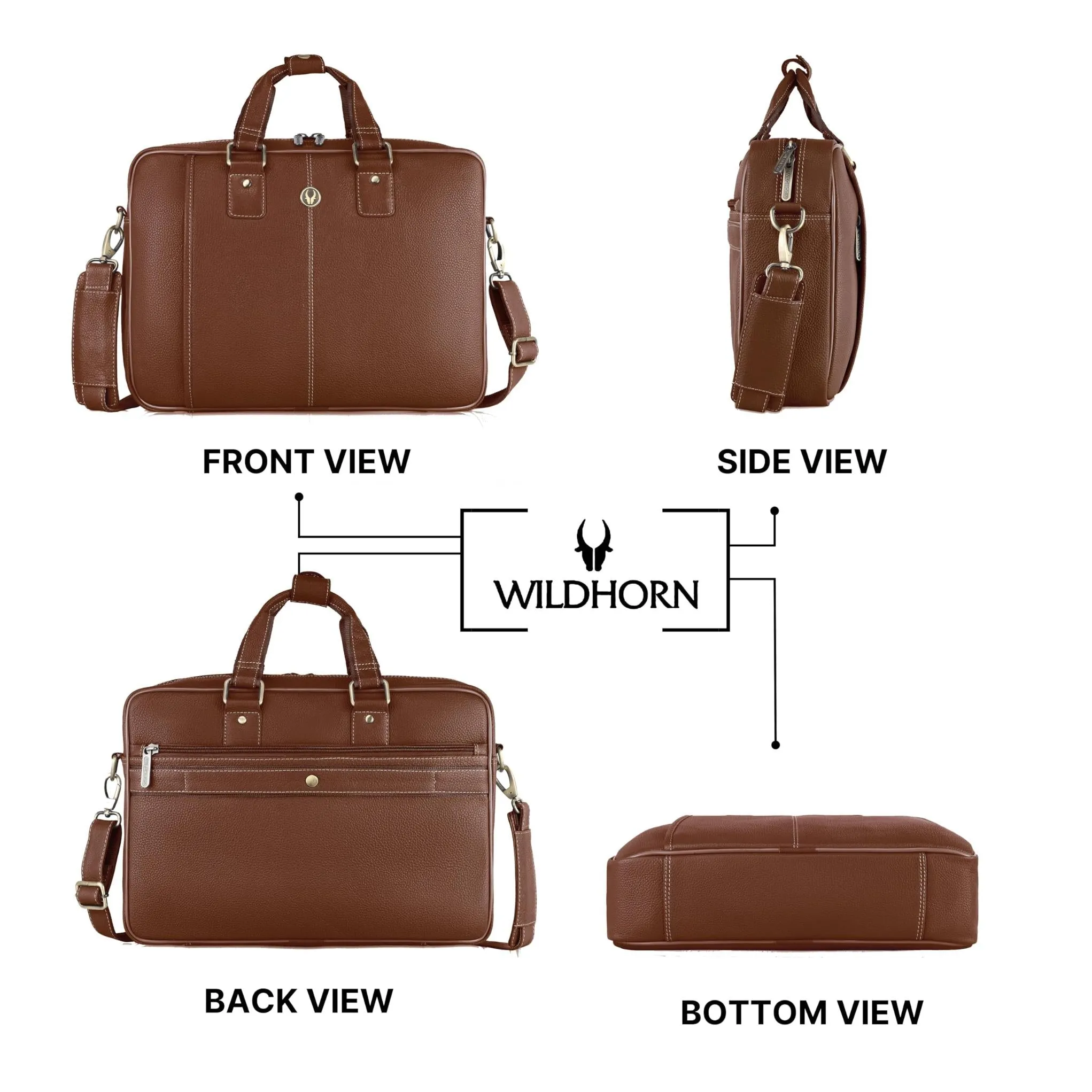 BELGRAVIA Leather Laptop Messenger Bag for Men