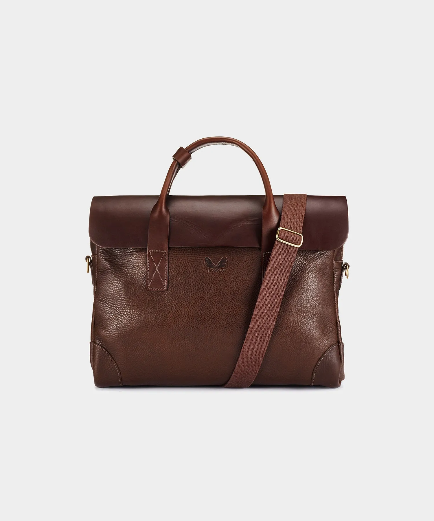 Bennett Winch Leather Brief in Brown