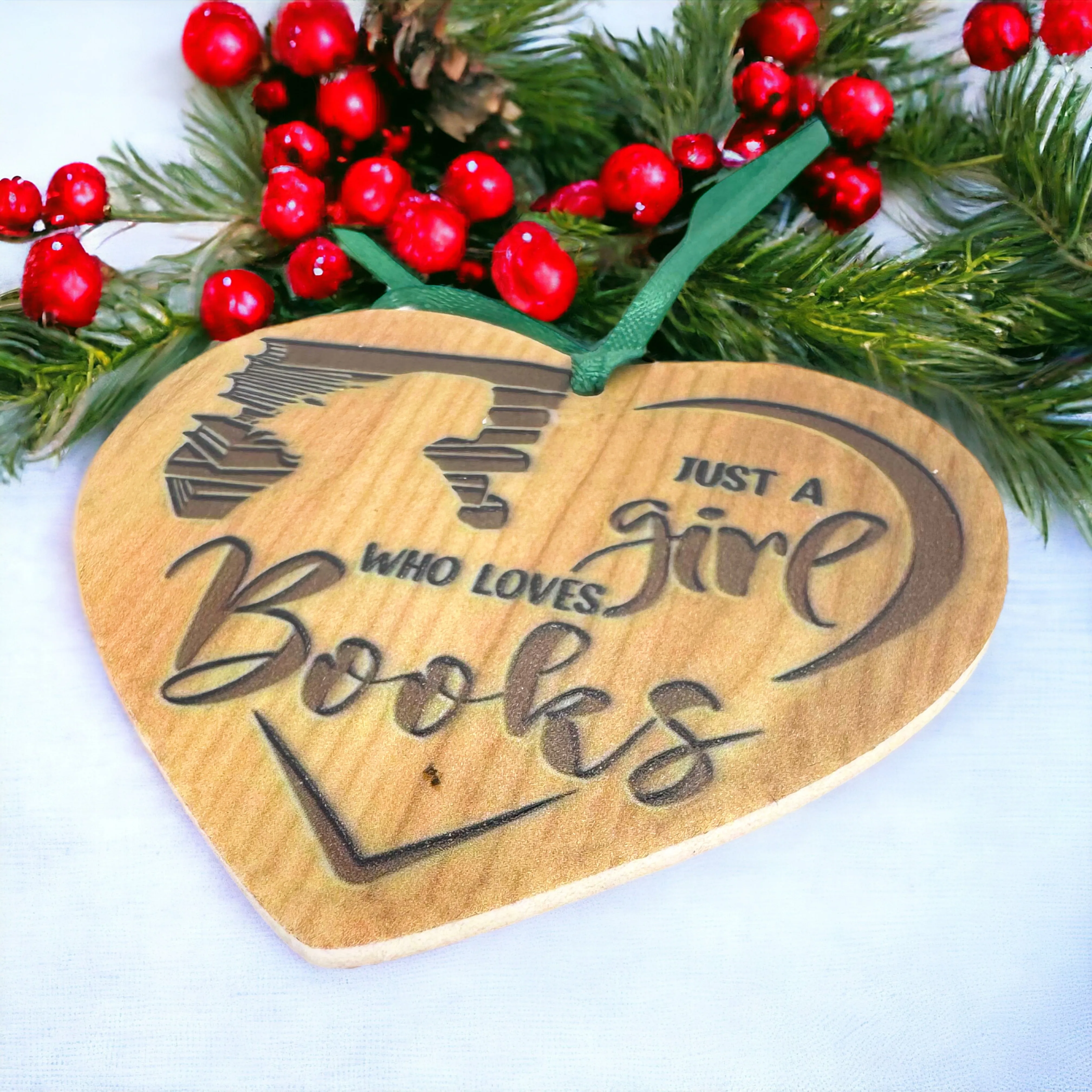 Book Ornament - Book Ornament, Christmas Ornament, Holiday Ornament, Sublimation Ornament, Librarian Ornament, Book Lover, Reading