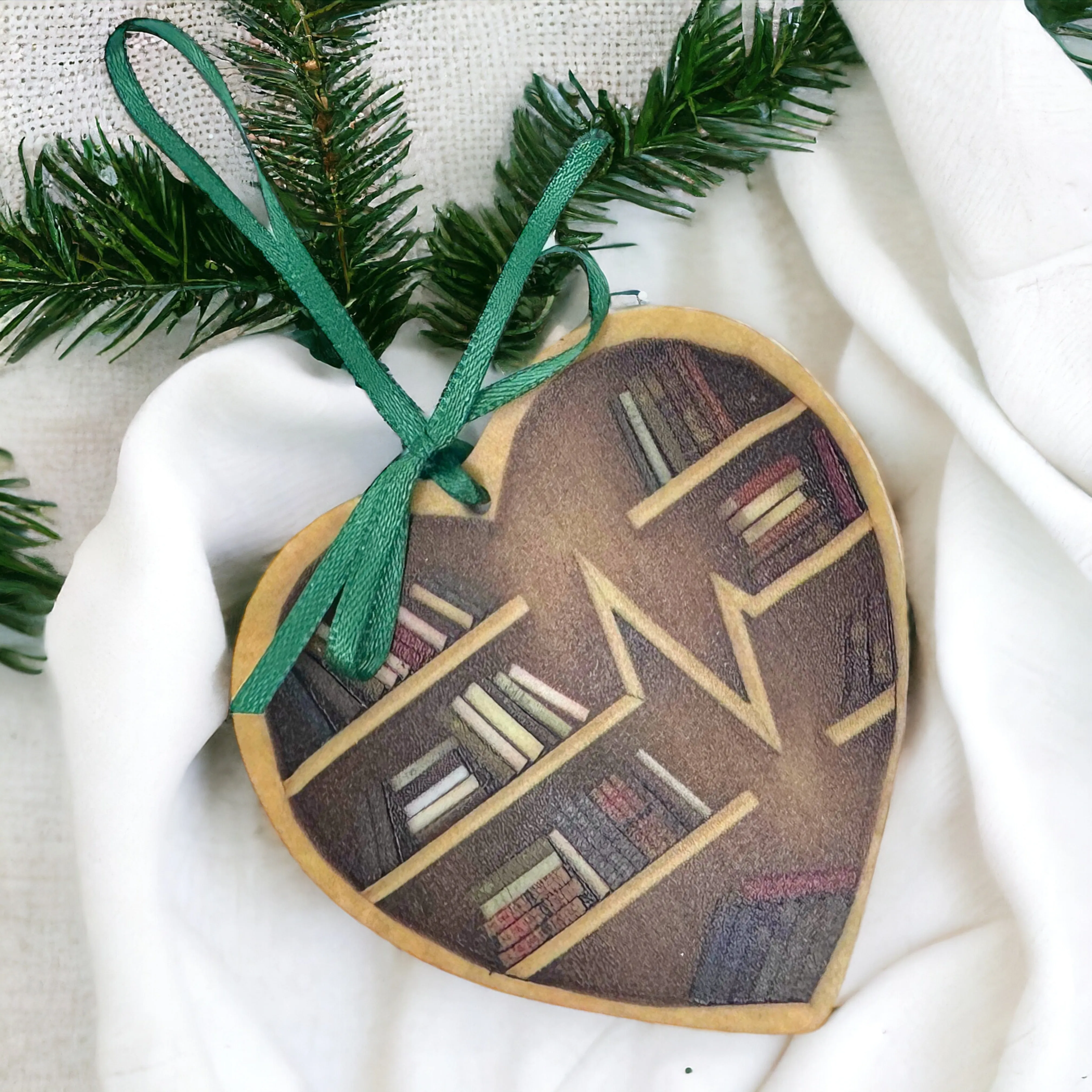 Book Ornament - Book Ornament, Christmas Ornament, Holiday Ornament, Sublimation Ornament, Librarian Ornament, Book Lover, Reading