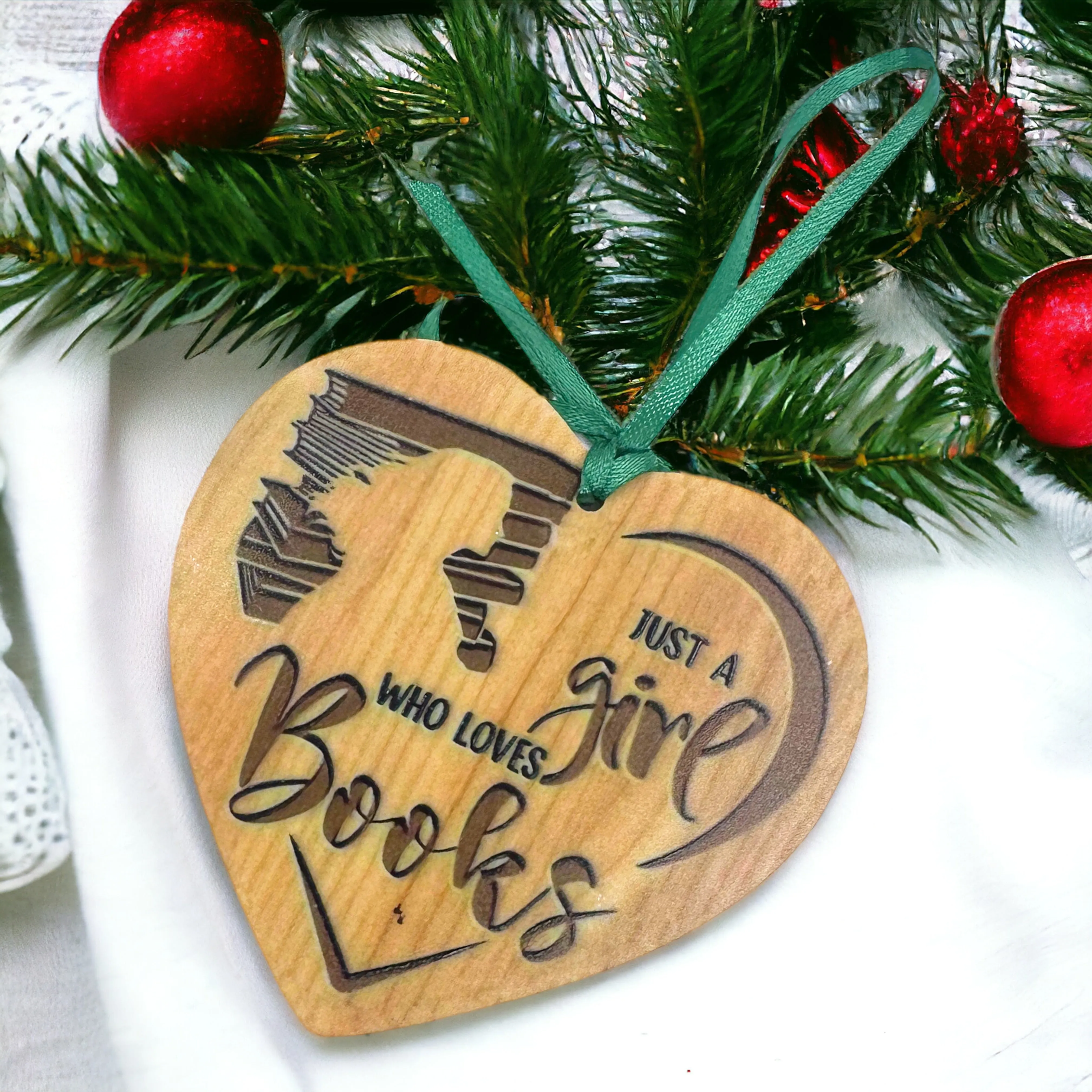 Book Ornament - Book Ornament, Christmas Ornament, Holiday Ornament, Sublimation Ornament, Librarian Ornament, Book Lover, Reading