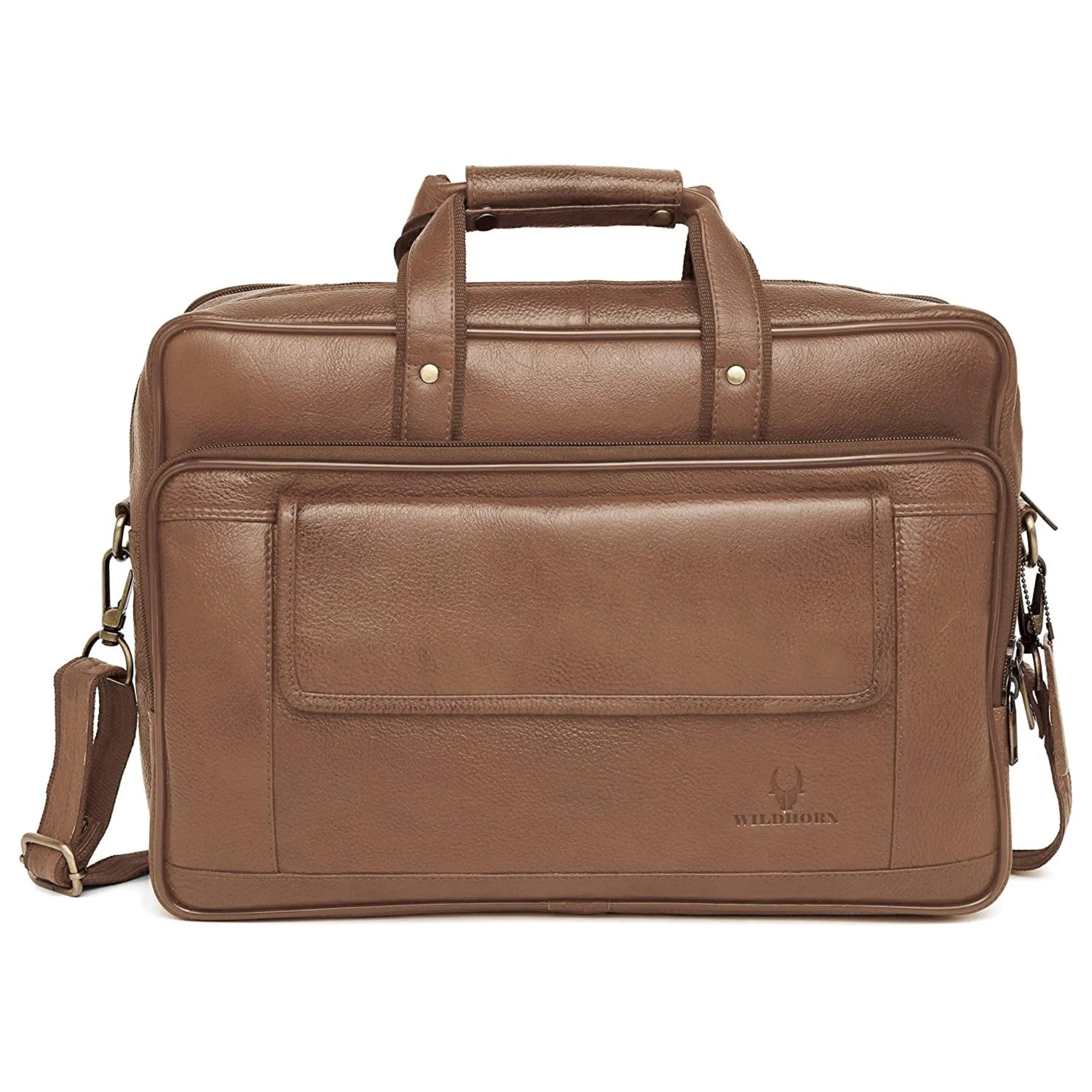 BRADFORD Leather Laptop Messenger Bag for Men