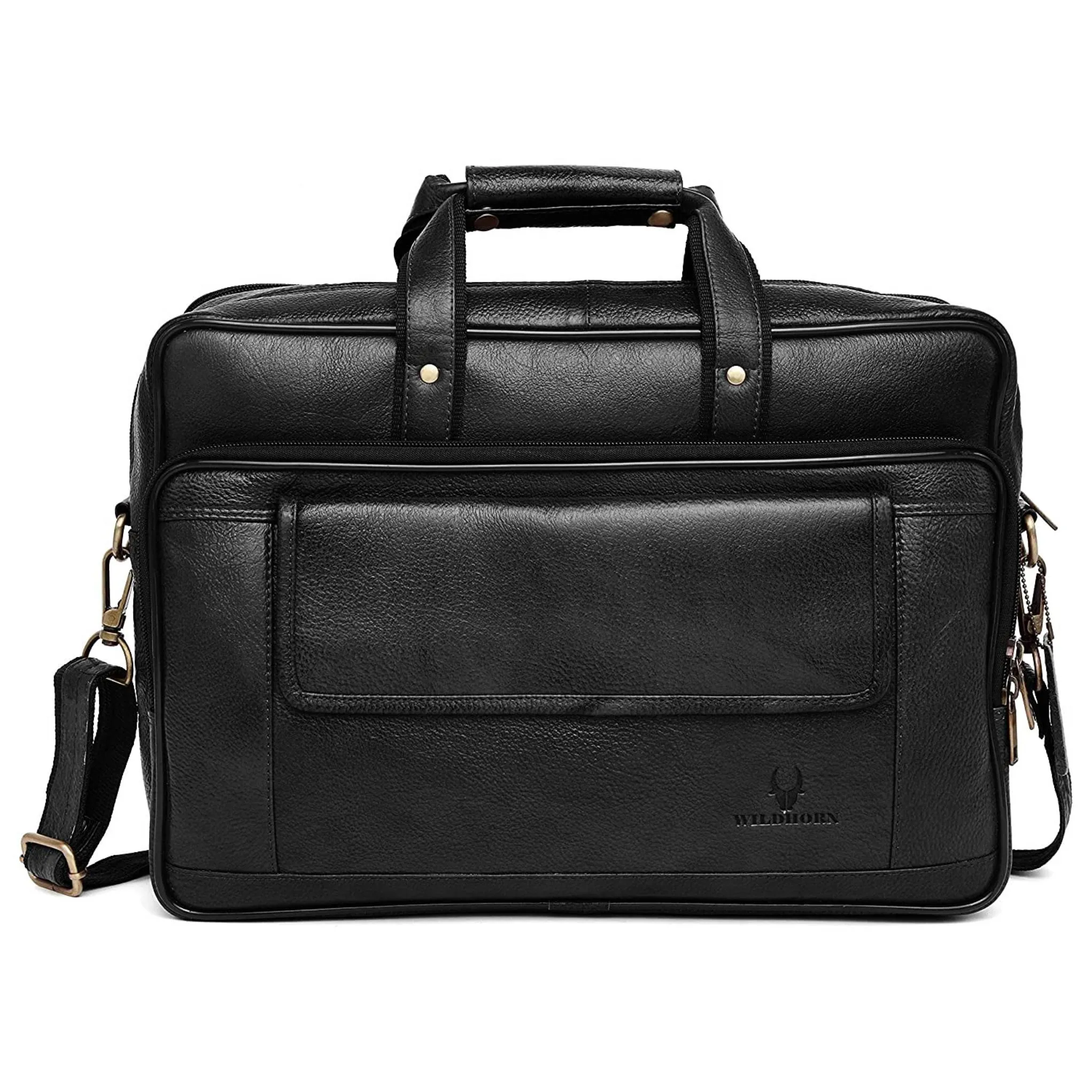 BRADFORD Leather Laptop Messenger Bag for Men