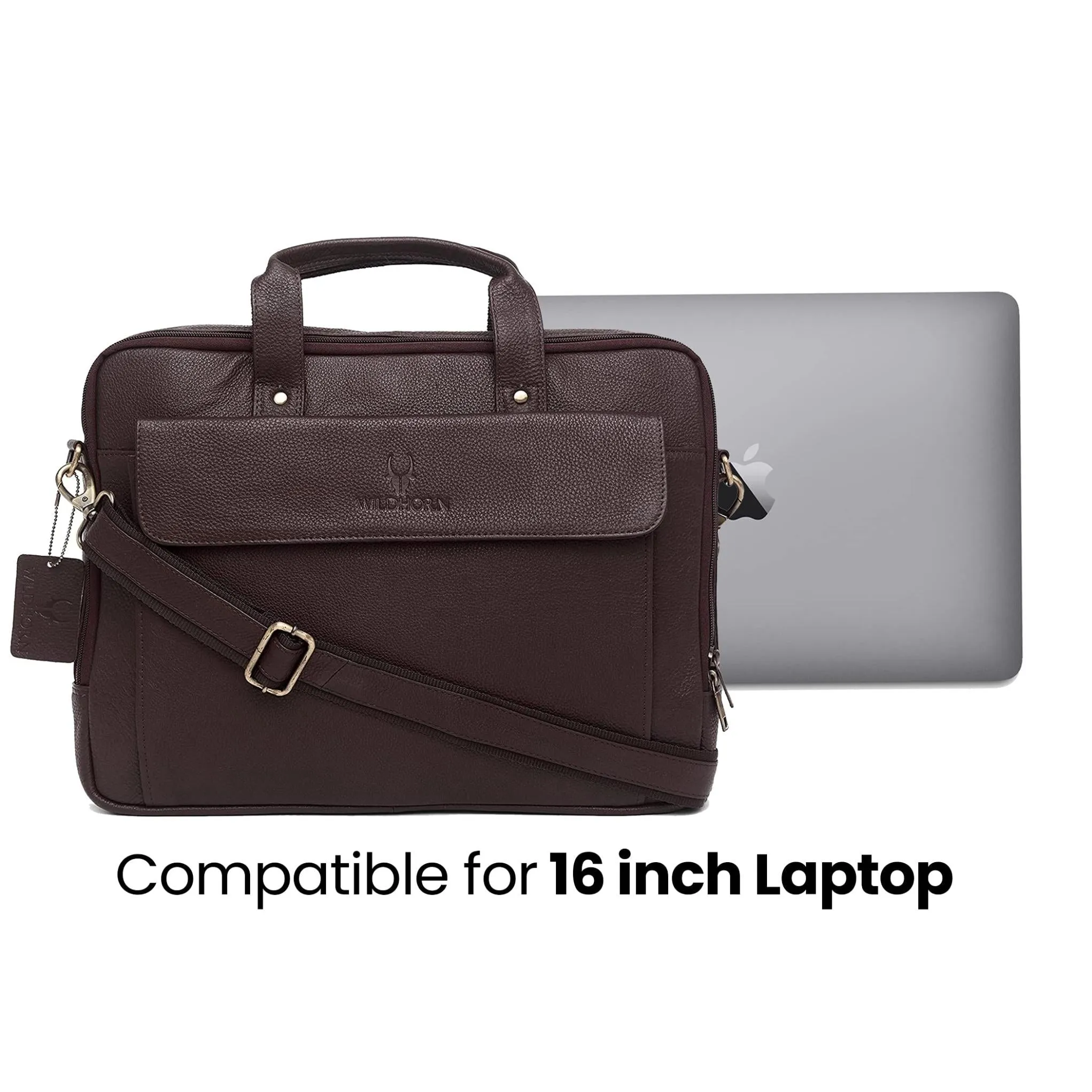 BRISBANE Leather Laptop Messenger Bag for Men