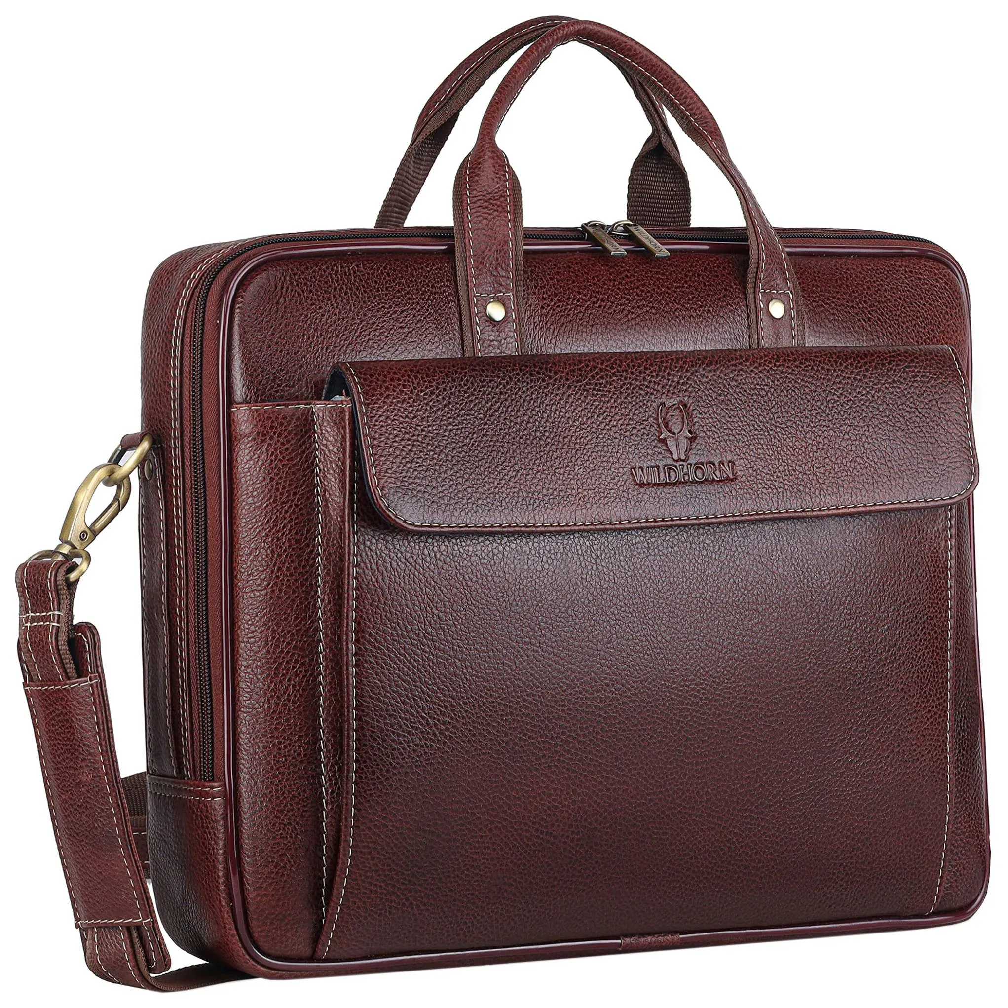 BRISBANE Leather Laptop Messenger Bag for Men