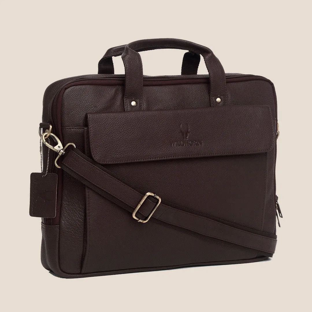 BRISBANE Leather Laptop Messenger Bag for Men