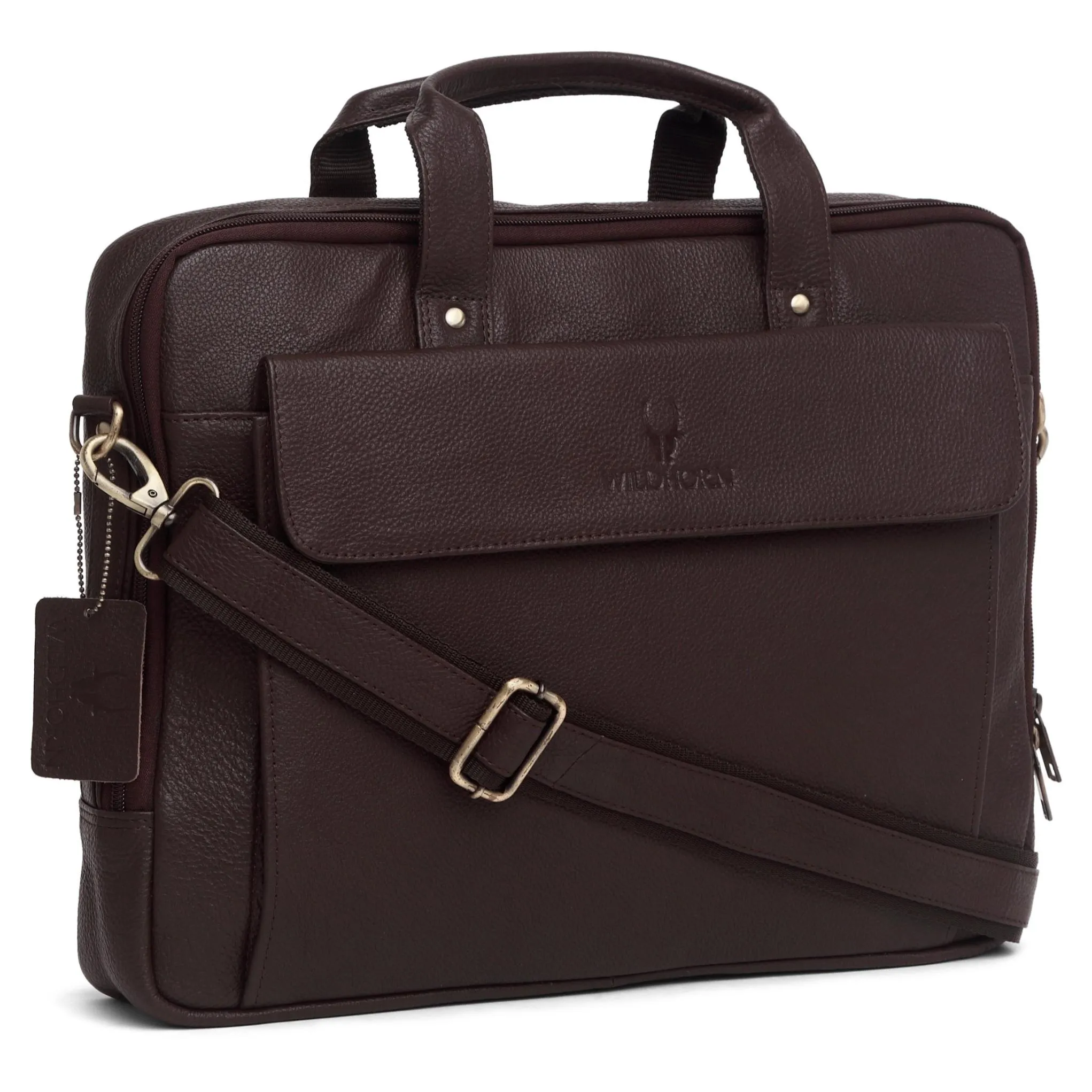 BRISBANE Leather Laptop Messenger Bag for Men