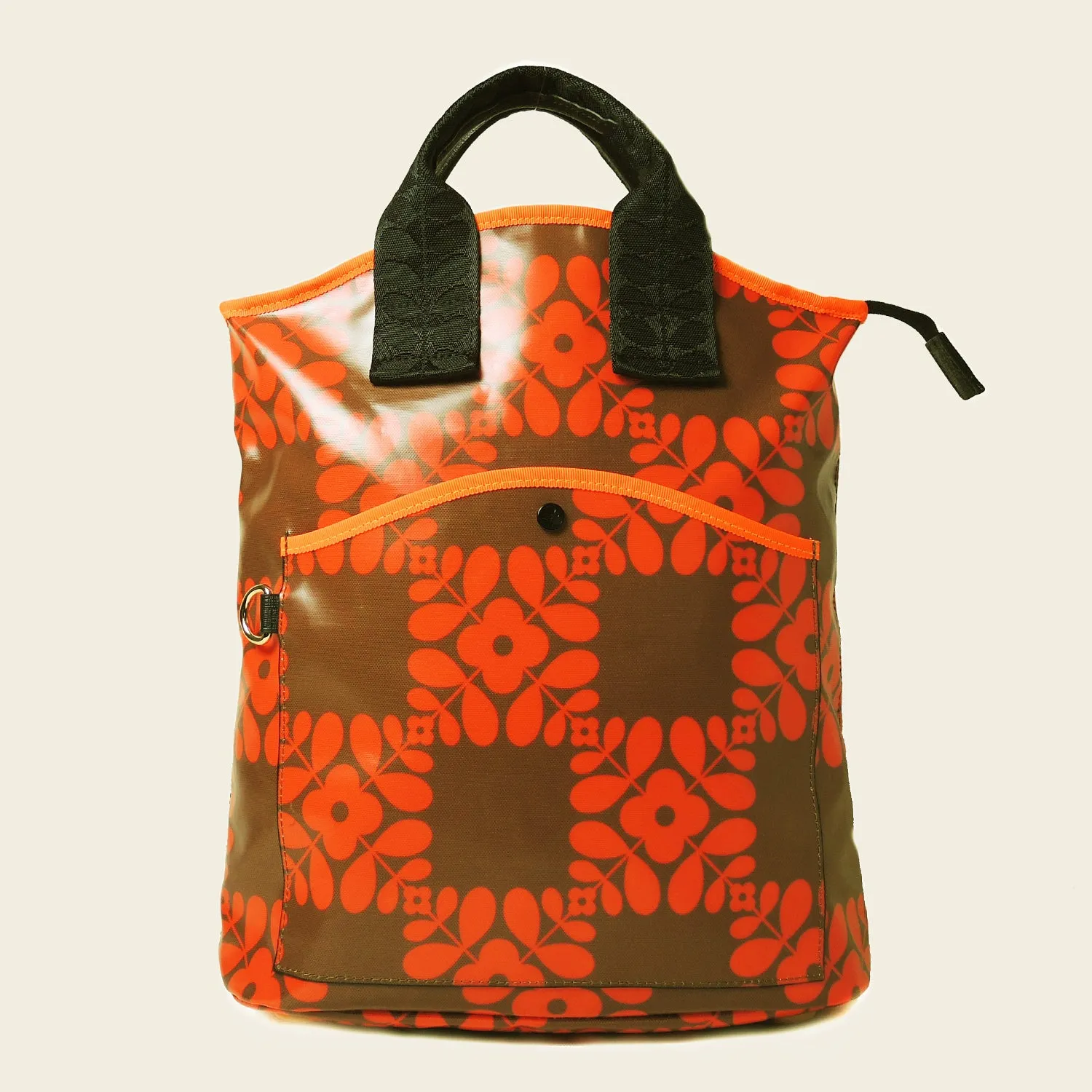 Carry Backpack - Lattice Flower Tile Conker