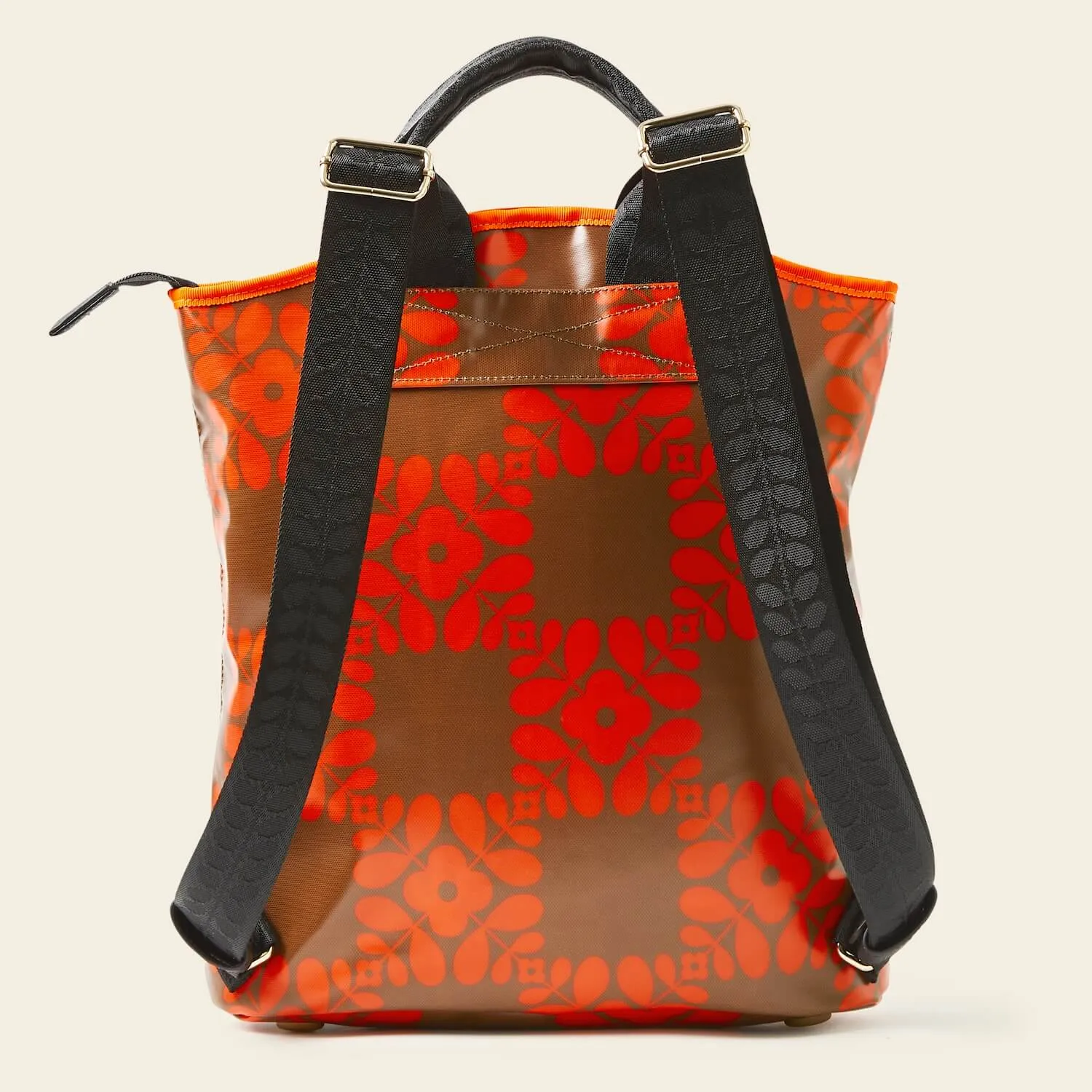 Carry Backpack - Lattice Flower Tile Conker