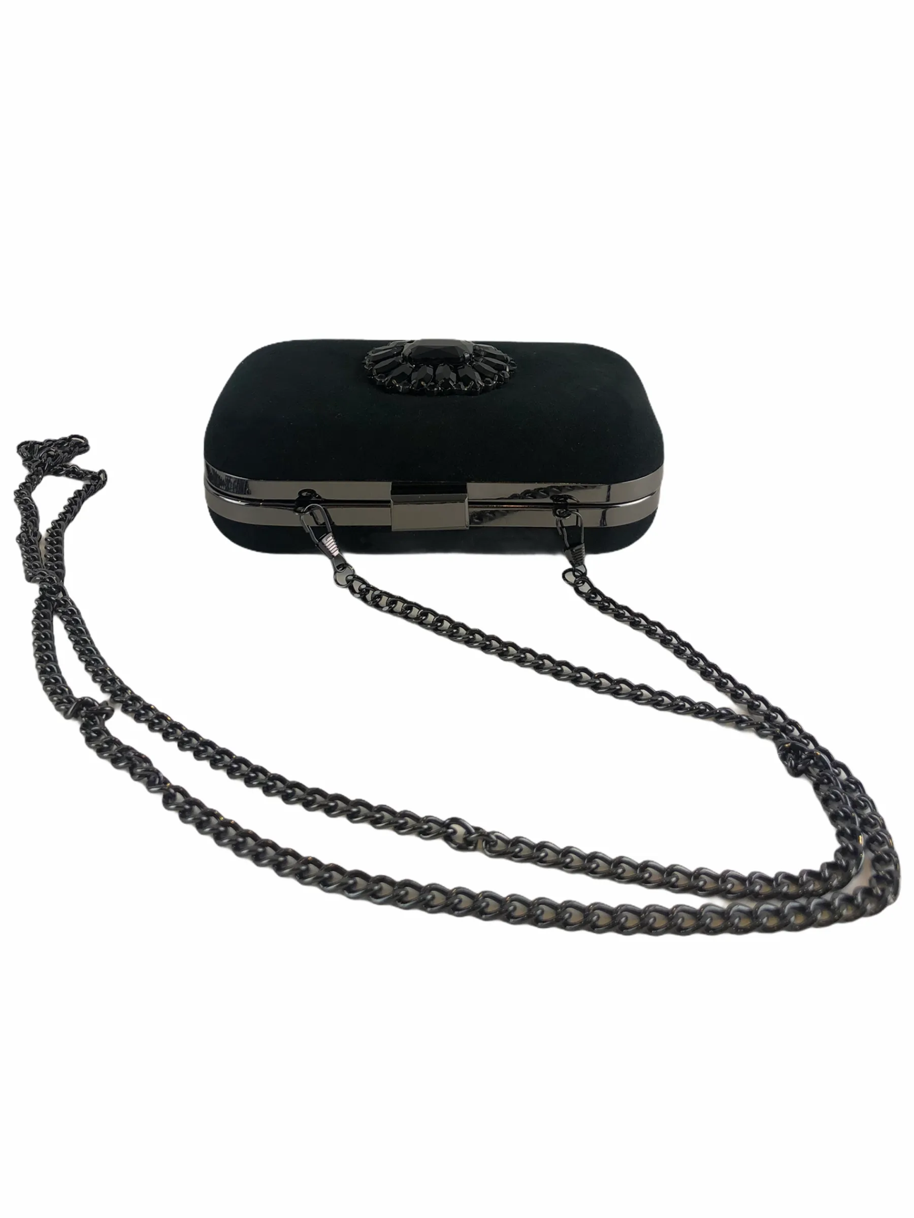 Carvela Black Faux Leather Mini Clutch