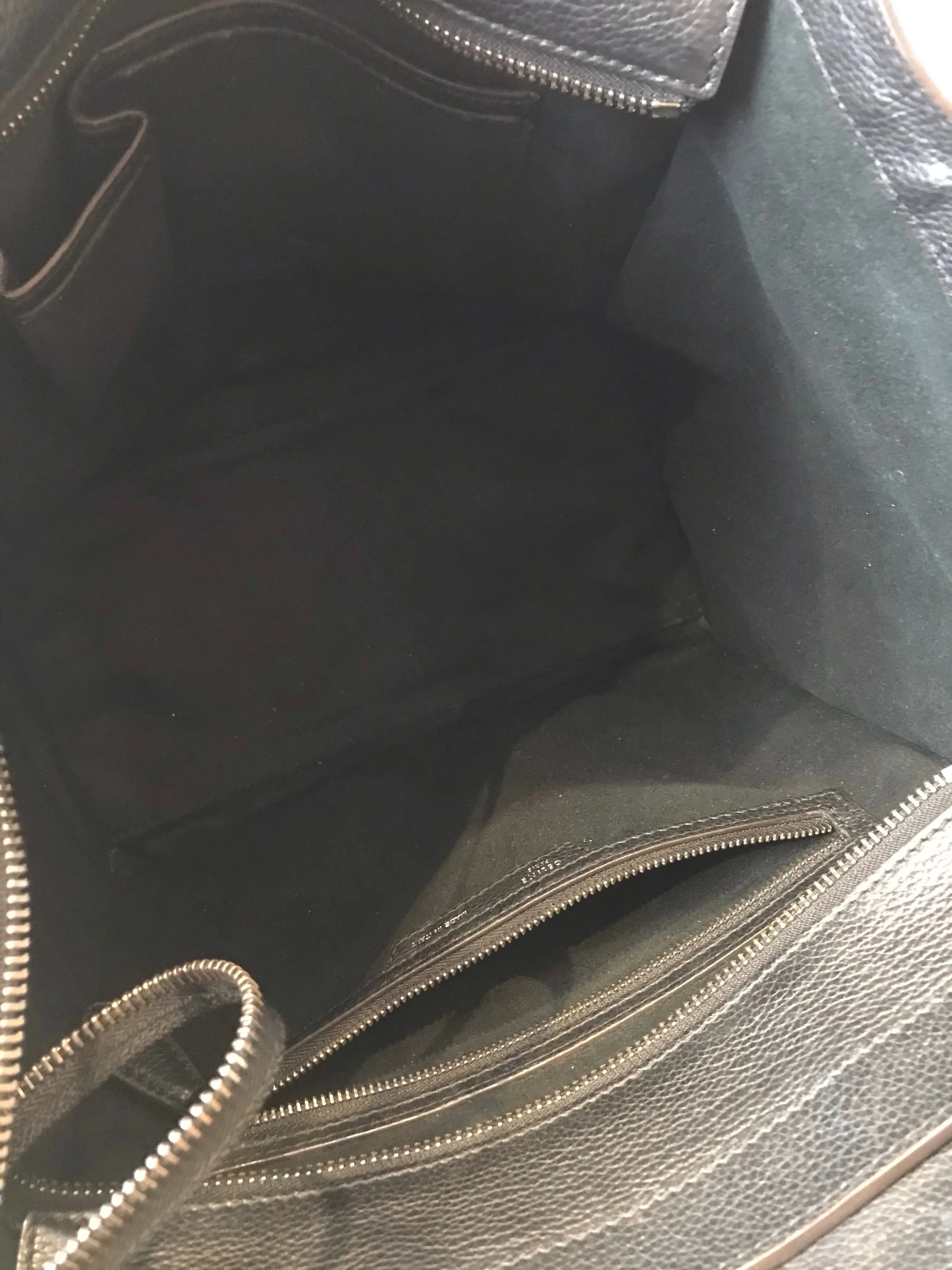 Celine Black Leather “Phantom" Tote