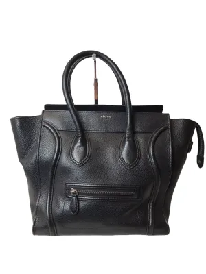 Celine Black Leather “Phantom" Tote