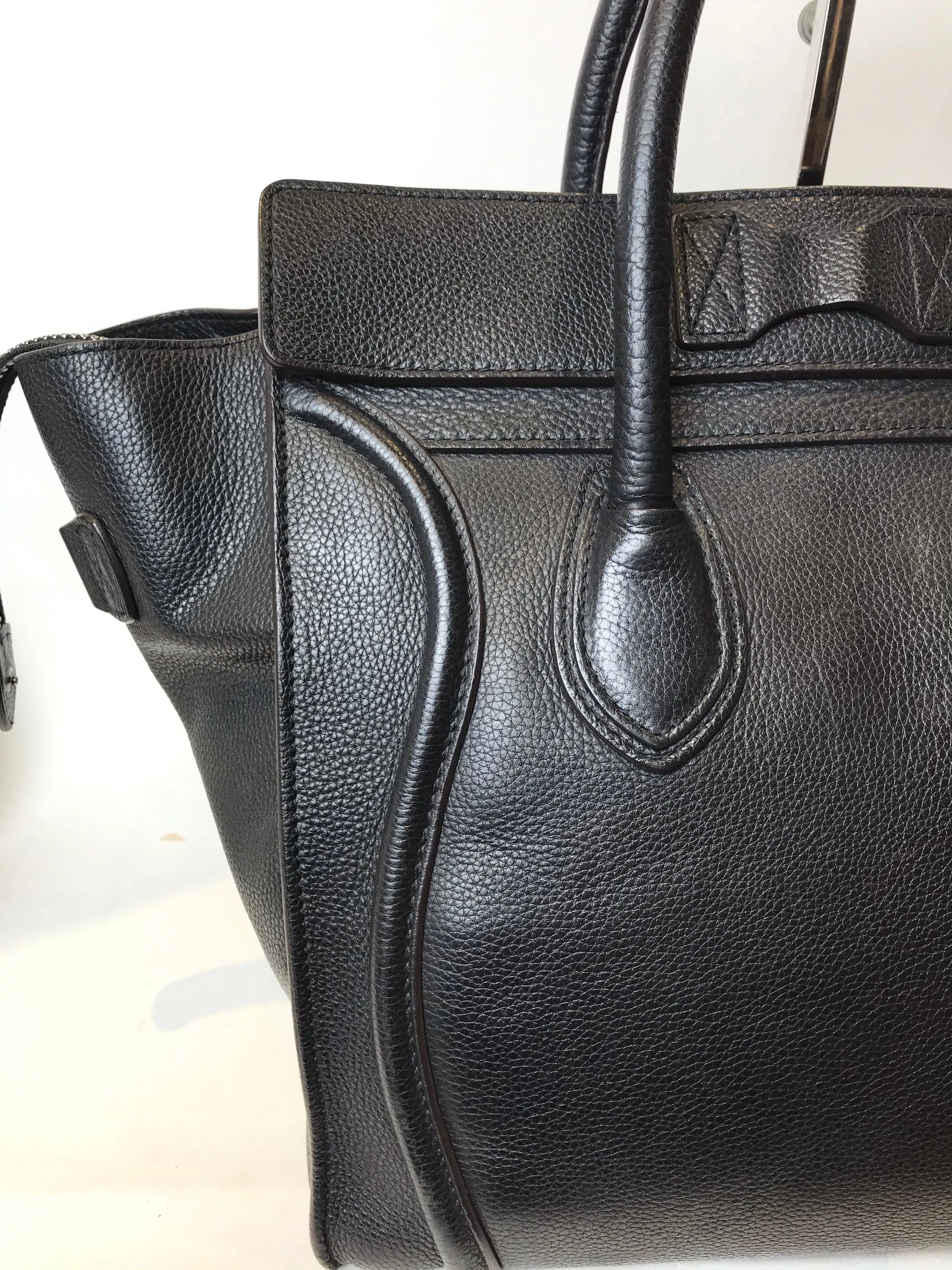 Celine Black Leather “Phantom" Tote