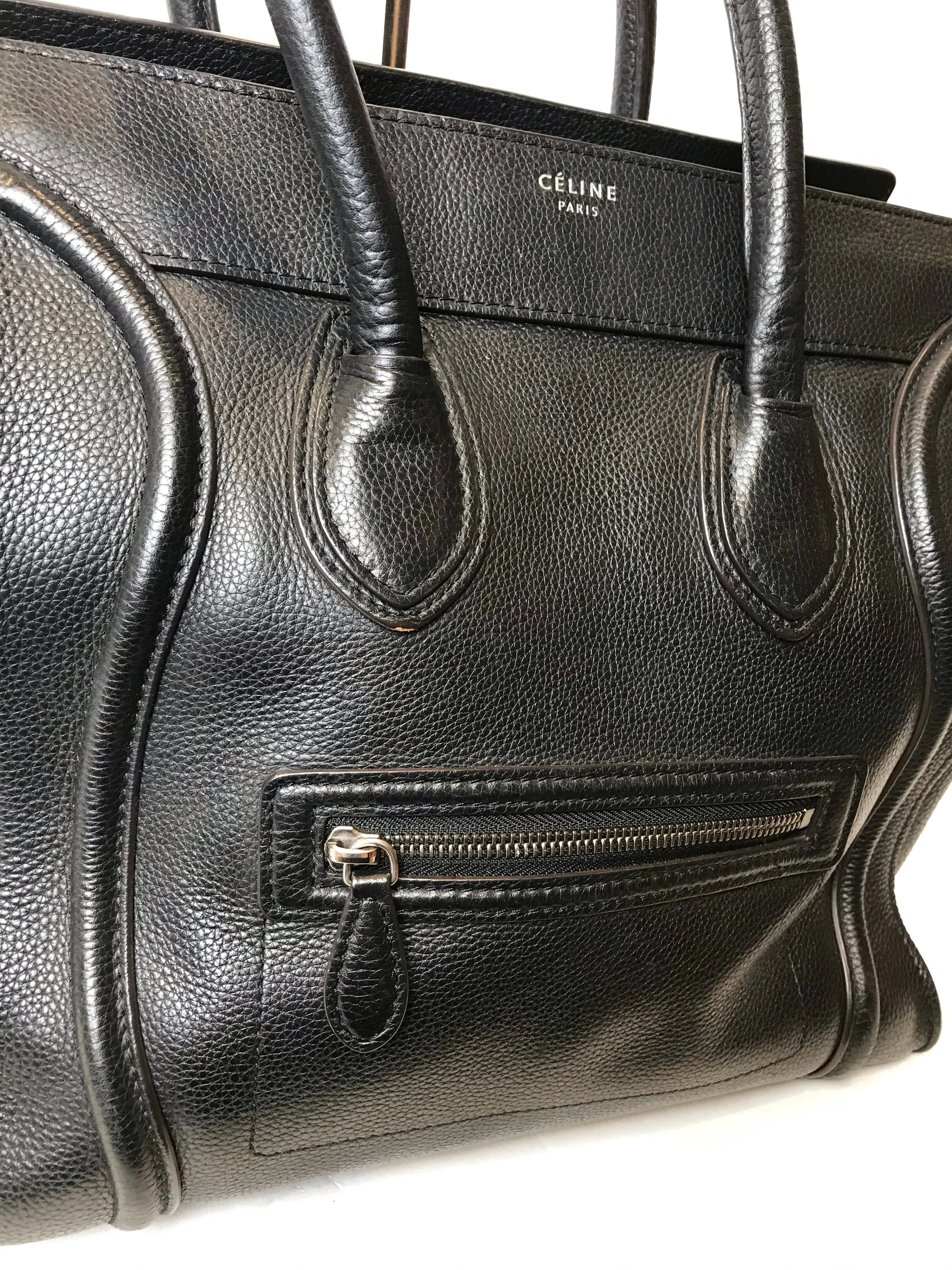 Celine Black Leather “Phantom" Tote