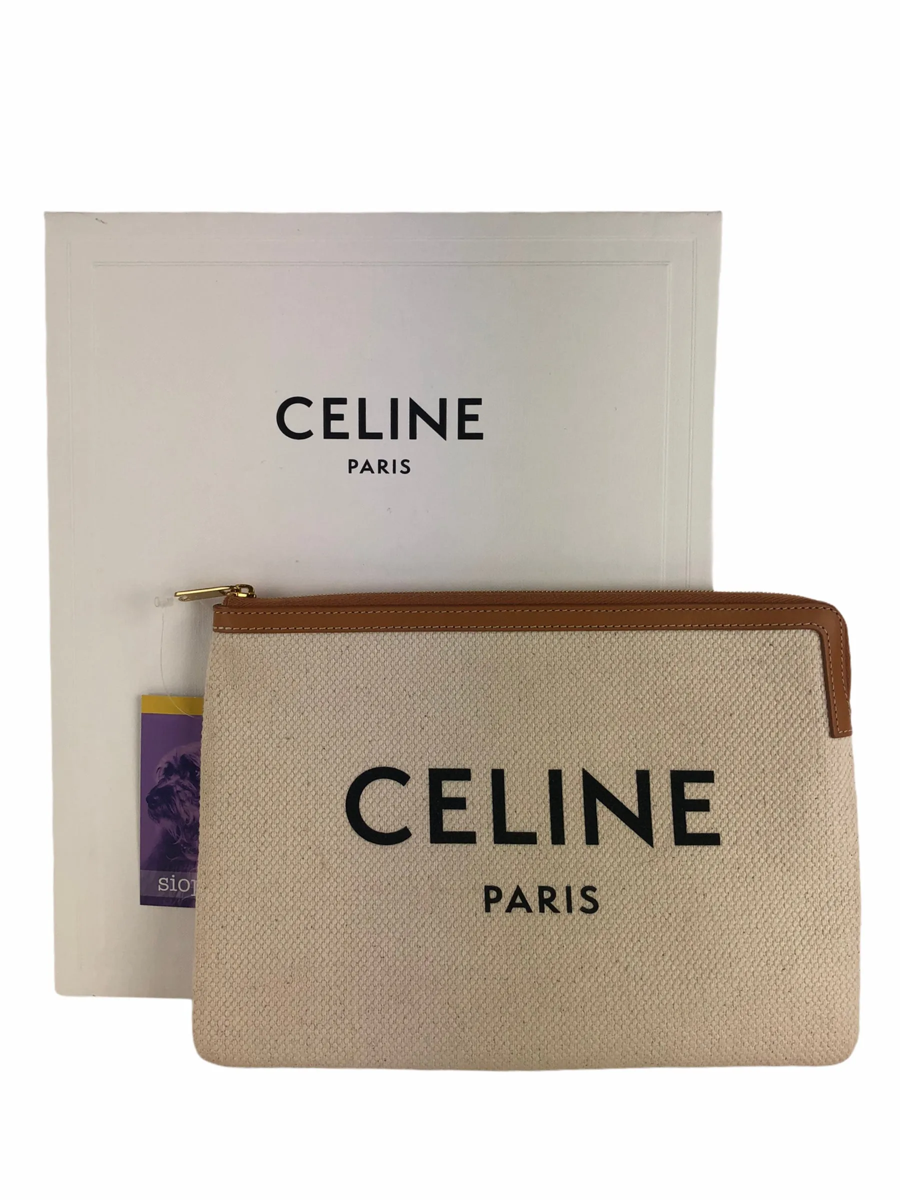 Celine Cream Canvas Pochette - As Seen on Instagram 14/10/2020